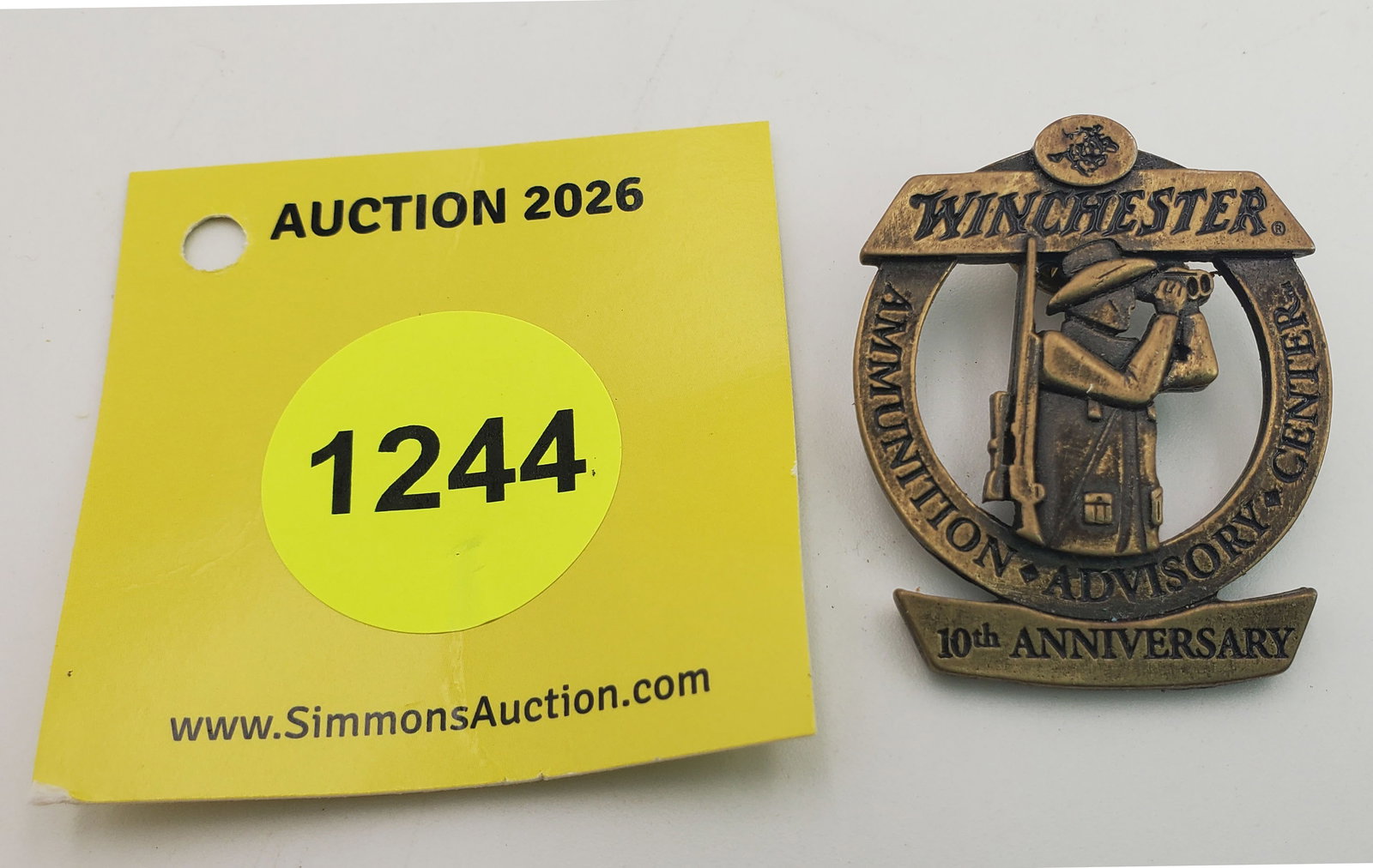 Winchester Ammunition Advisory Center 10th Anniversary pin: Winchester Ammunition Advisory Center 10th Anniversary pin