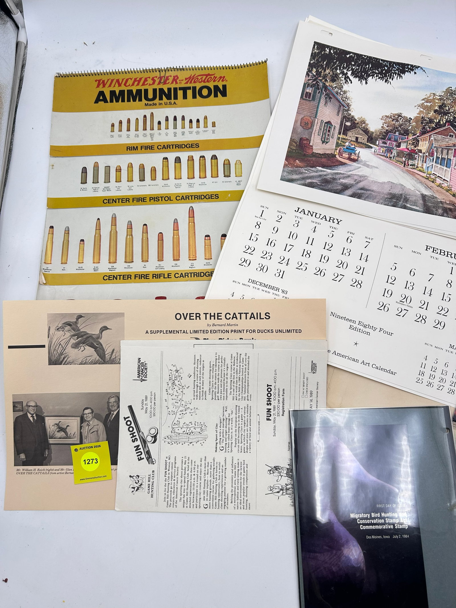 Lot of 4, The Fine American Art Calendar, 2016 Ducks Unlimited Calendar, First Day of Issue Migra... - 4