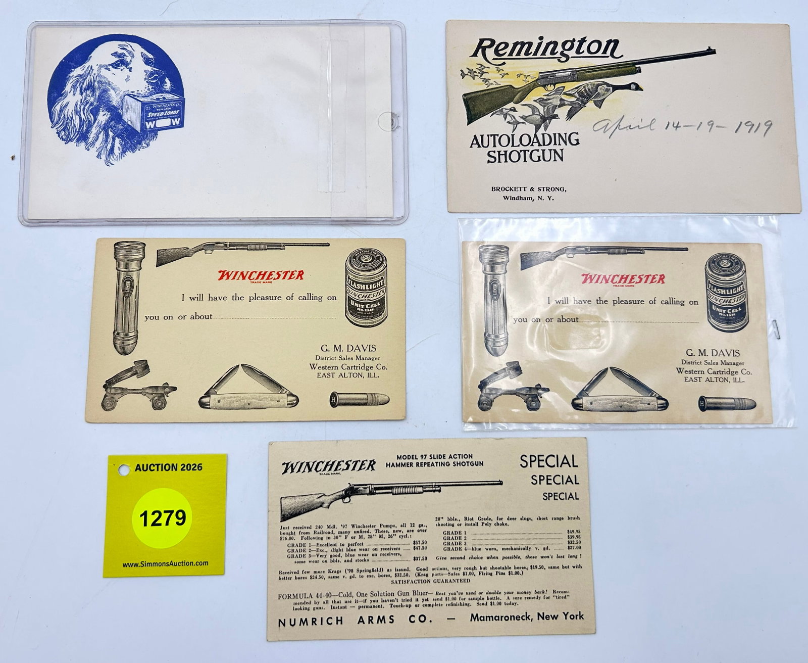 Lot of Winchester and Remington envelopes and post cards (1 of 2)