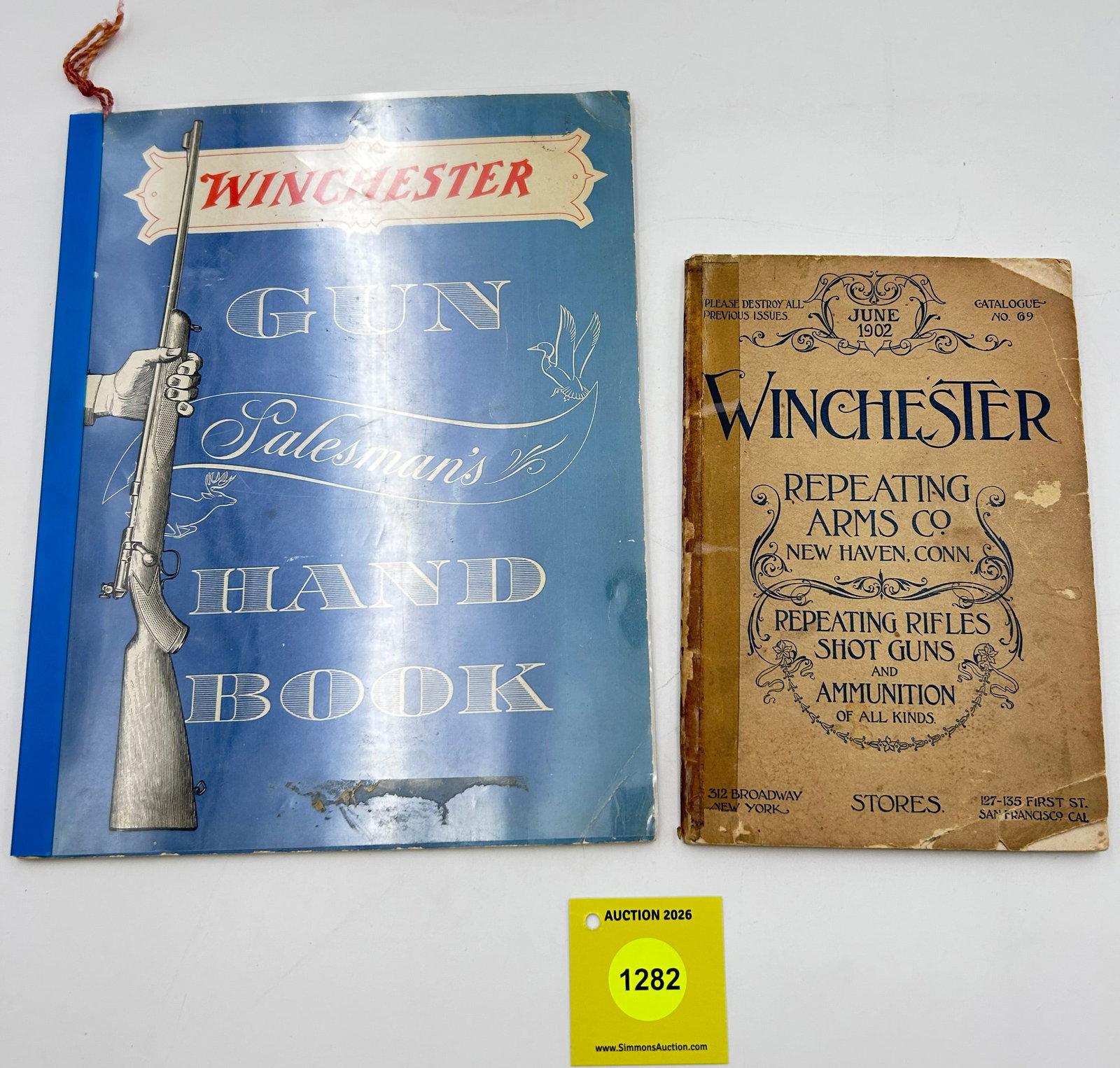 Lot of 2, Winchester Repeating Arms Co Catalogue No 69, Winchester Gun Salesman Handbook (1 of 3)