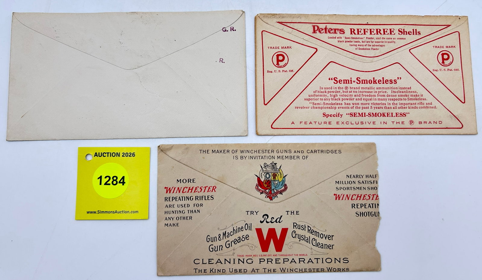 Lot of 3, Winchester and Peters envelopes - 2