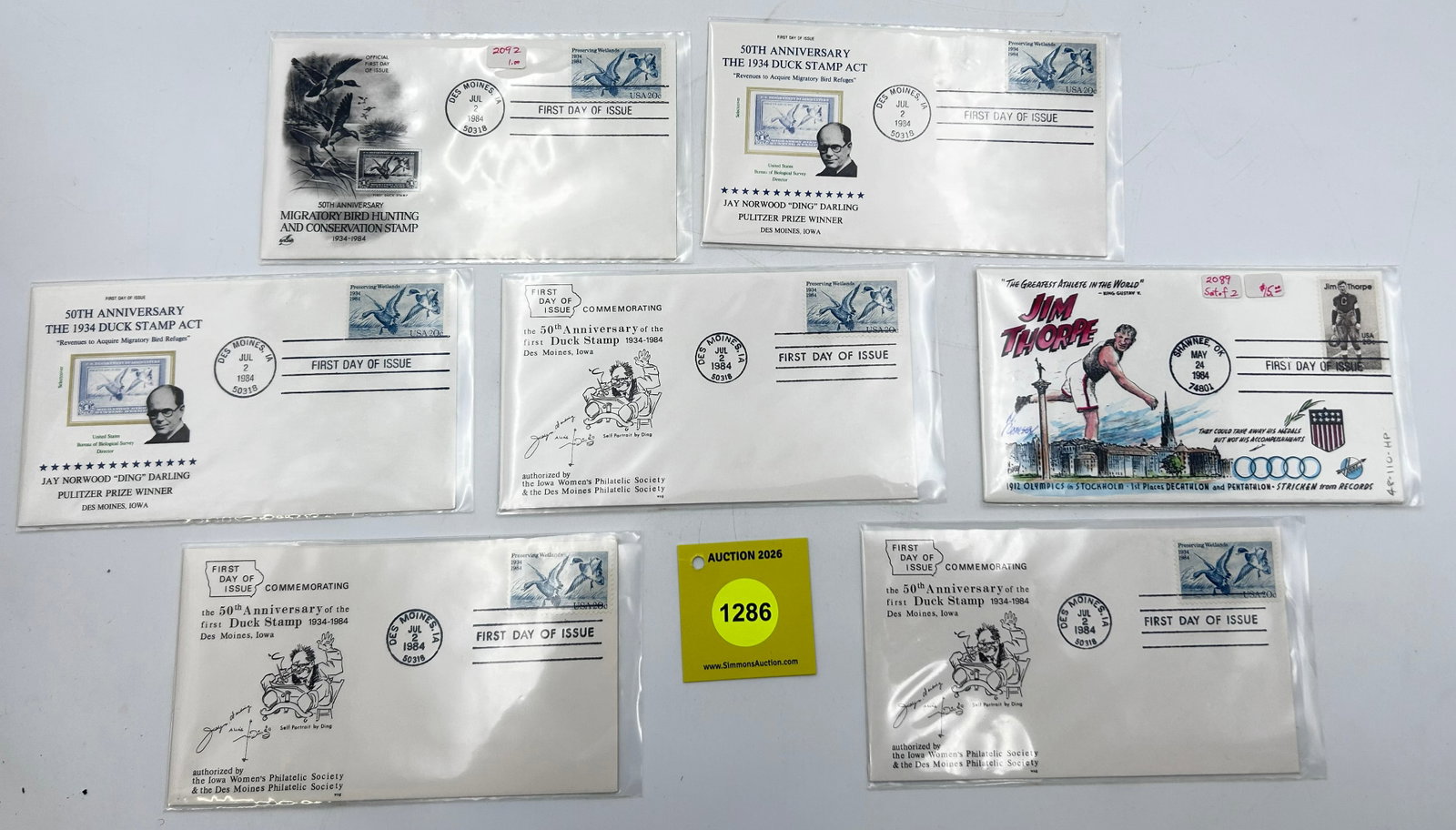 Stamps, Lot of 7 First Day of Issue Stamps (1 of 3)