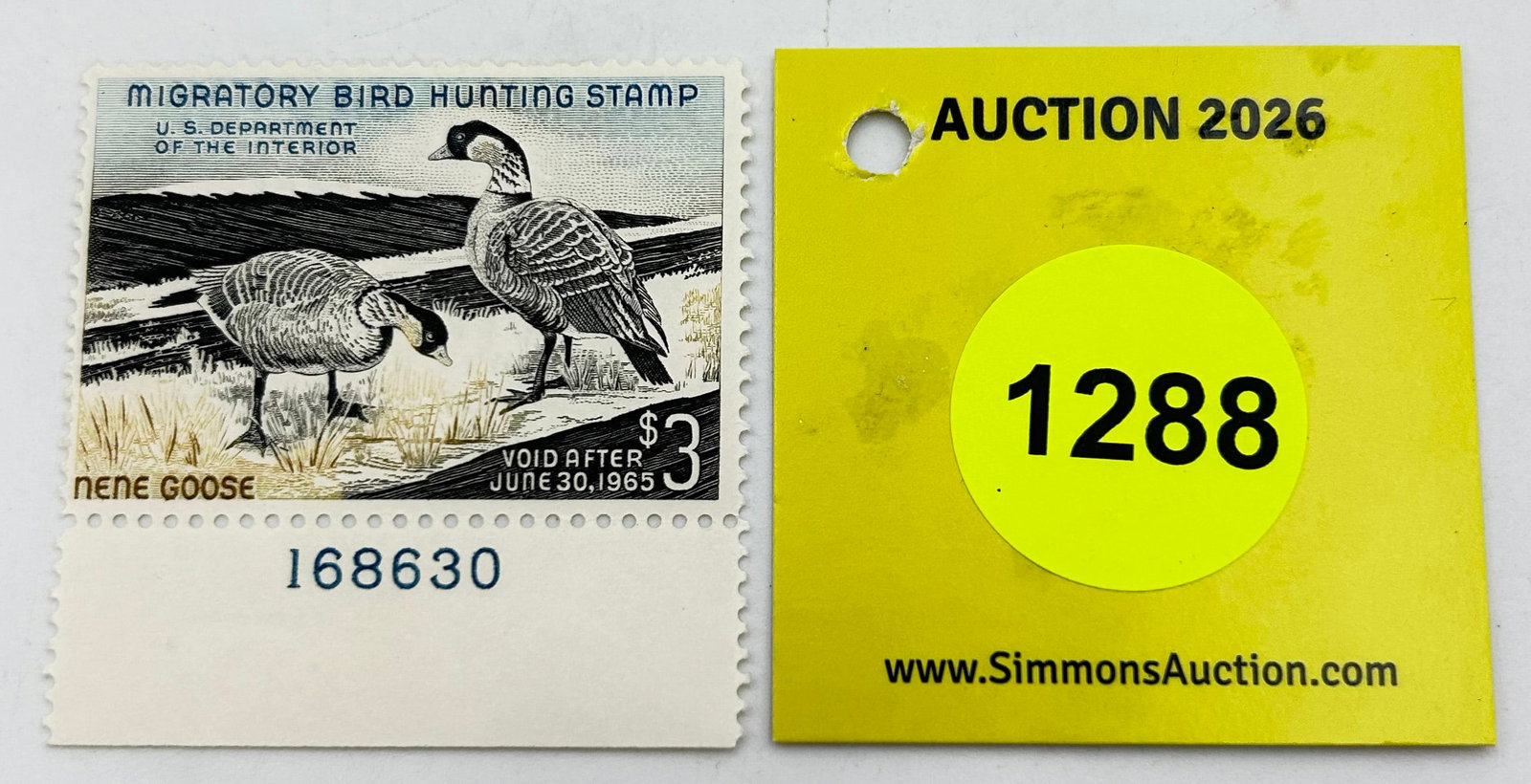 Stamp, Migratory bird hunting stamp, RW 31 (1964-65). Good unused #168630 (1 of 2)