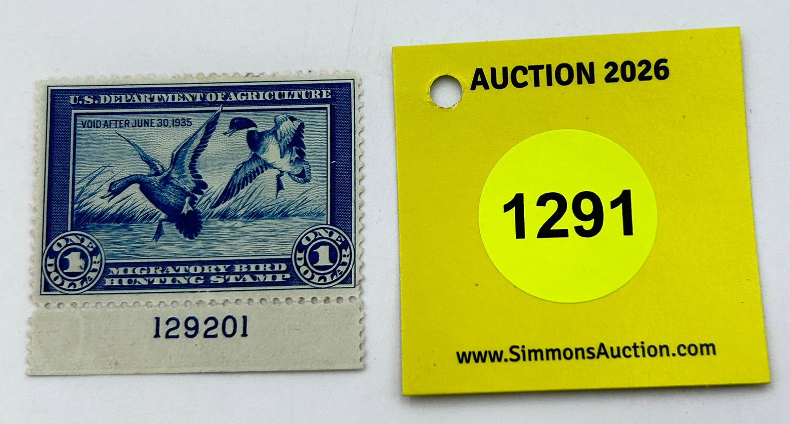 Stamp, 1935 Migratory Bird Hunting Stamp (1 of 2)