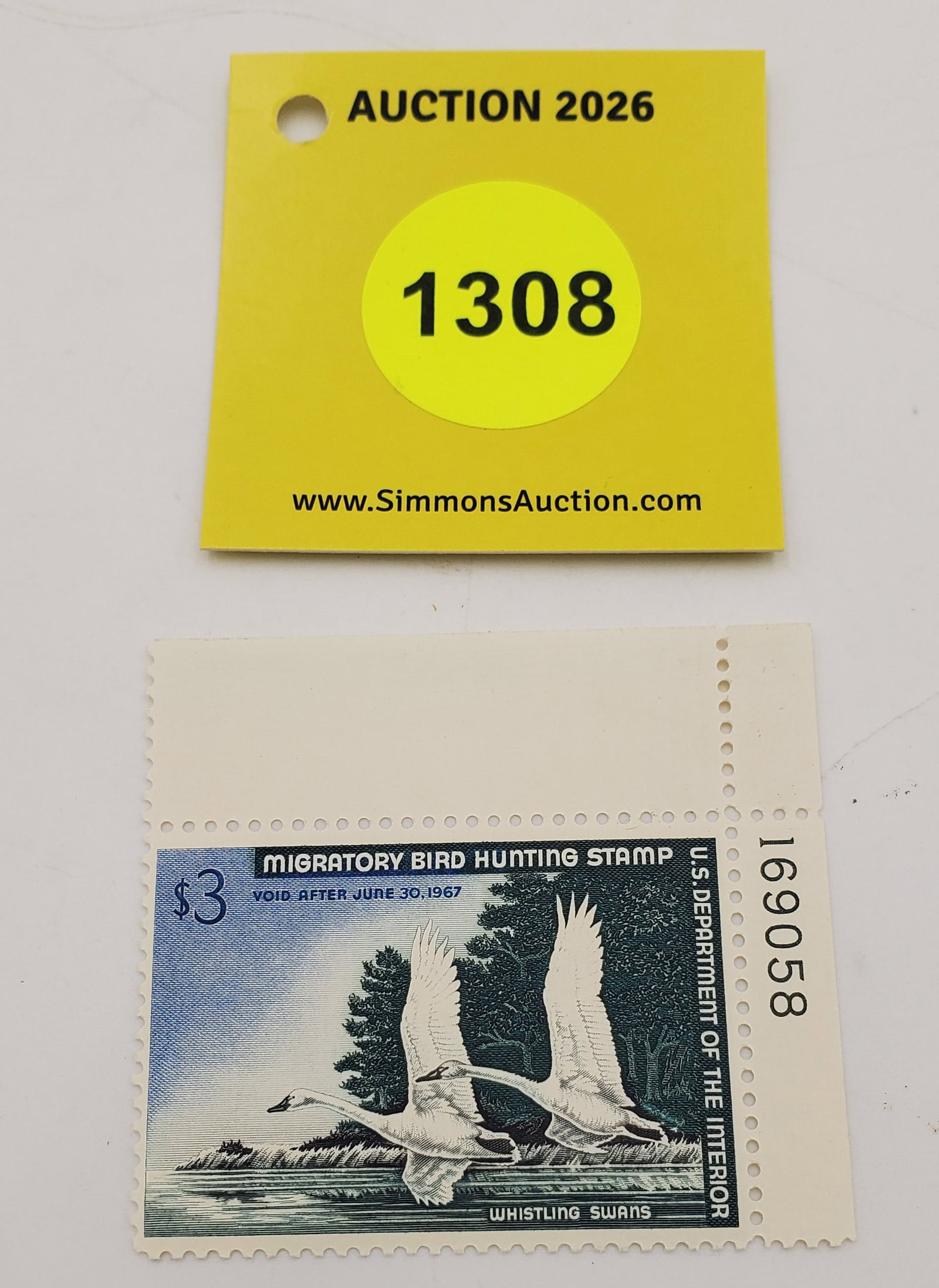 Migratory Bird Hunting Stamp RW33 (1966-67). Good Unused. #169058 (1 of 2)