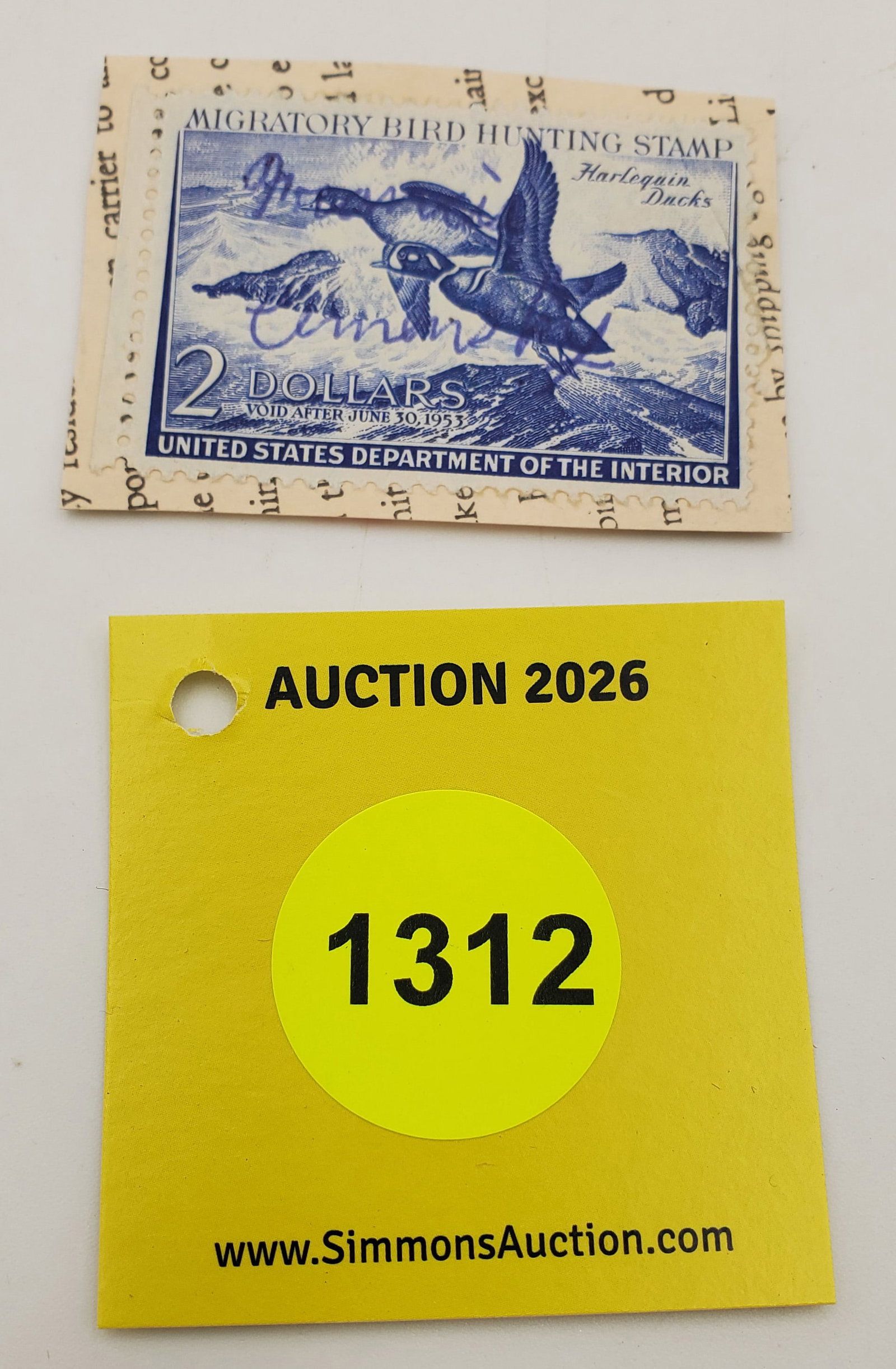 Migratory Bird Hunting Stamp RW19 (1952-53) Used (1 of 2)