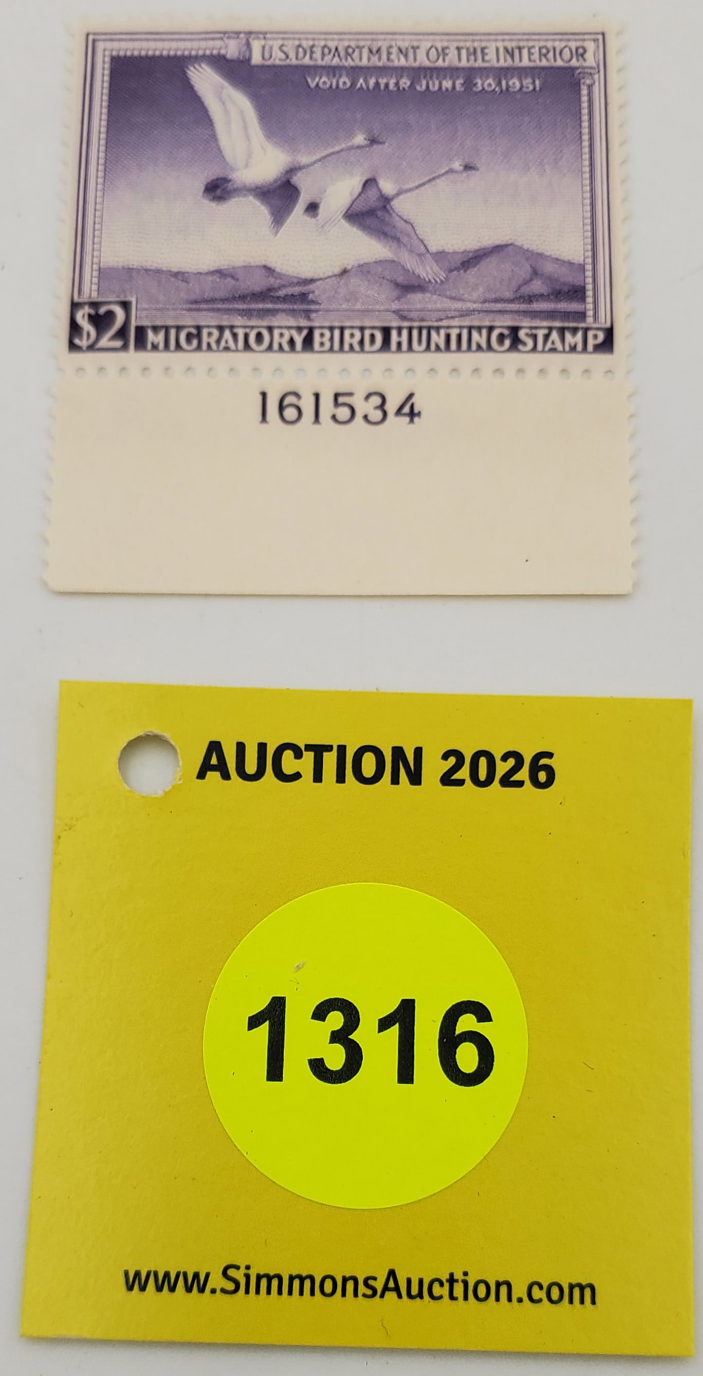 Migratory Bird Hunting Stamp RW17 (1950-51). Good Unused #161543 (1 of 2)