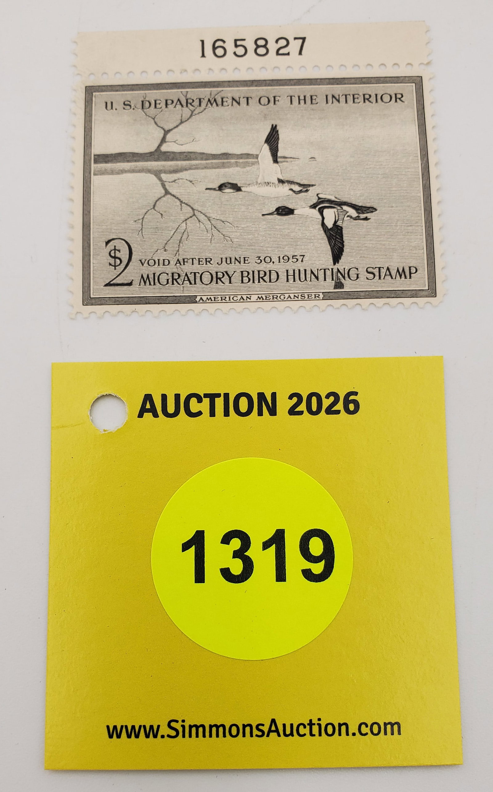 Migratory Bird Hunting Stamp RW23 (1956-57). Good Unused #165827: Migratory Bird Hunting Stamp RW23 (1956-57). Good Unused #165827
