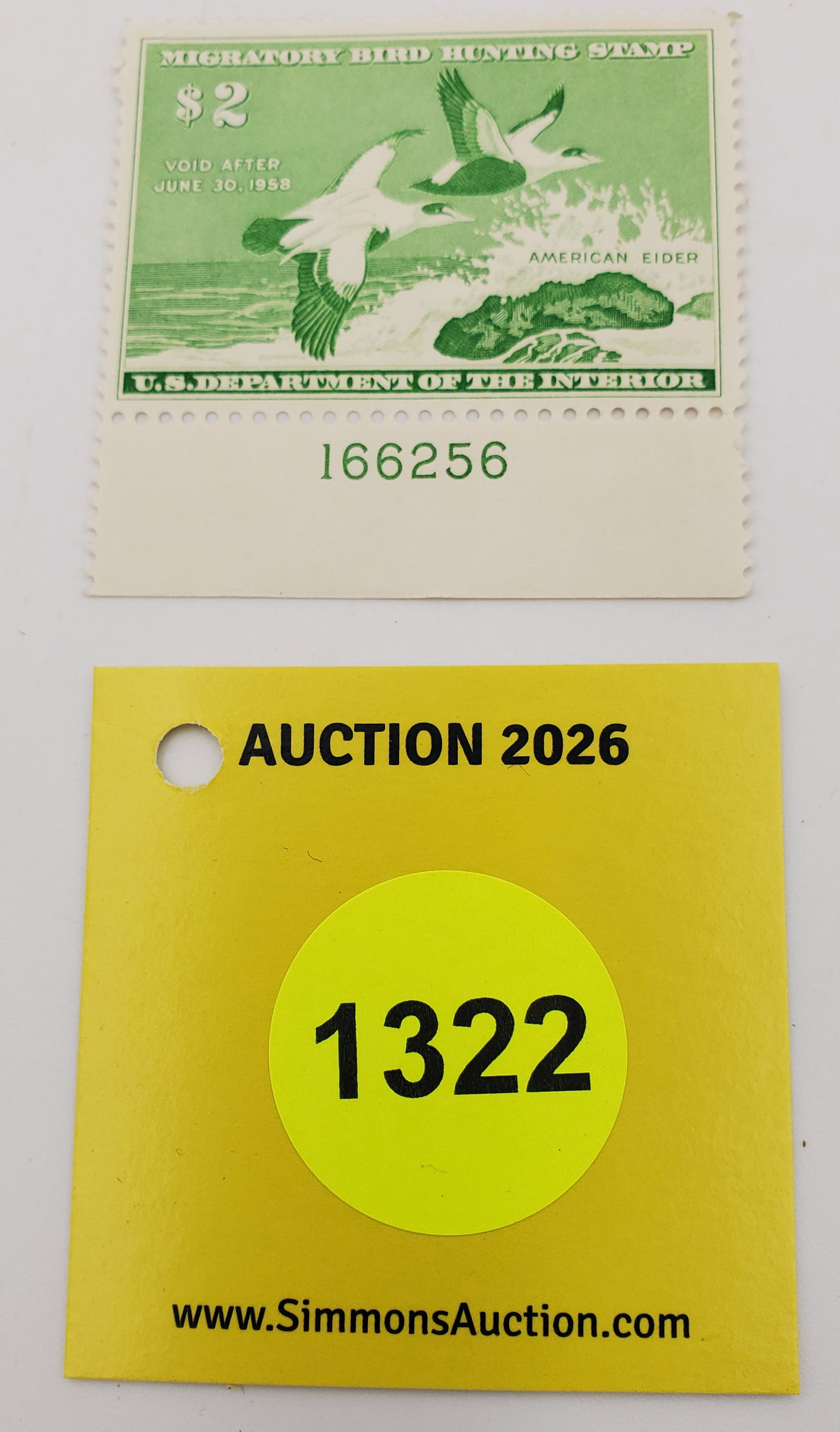 Migratory Bird Hunting Stamp $2 RW24 (1957-58). Good Unused #166256 (1 of 2)