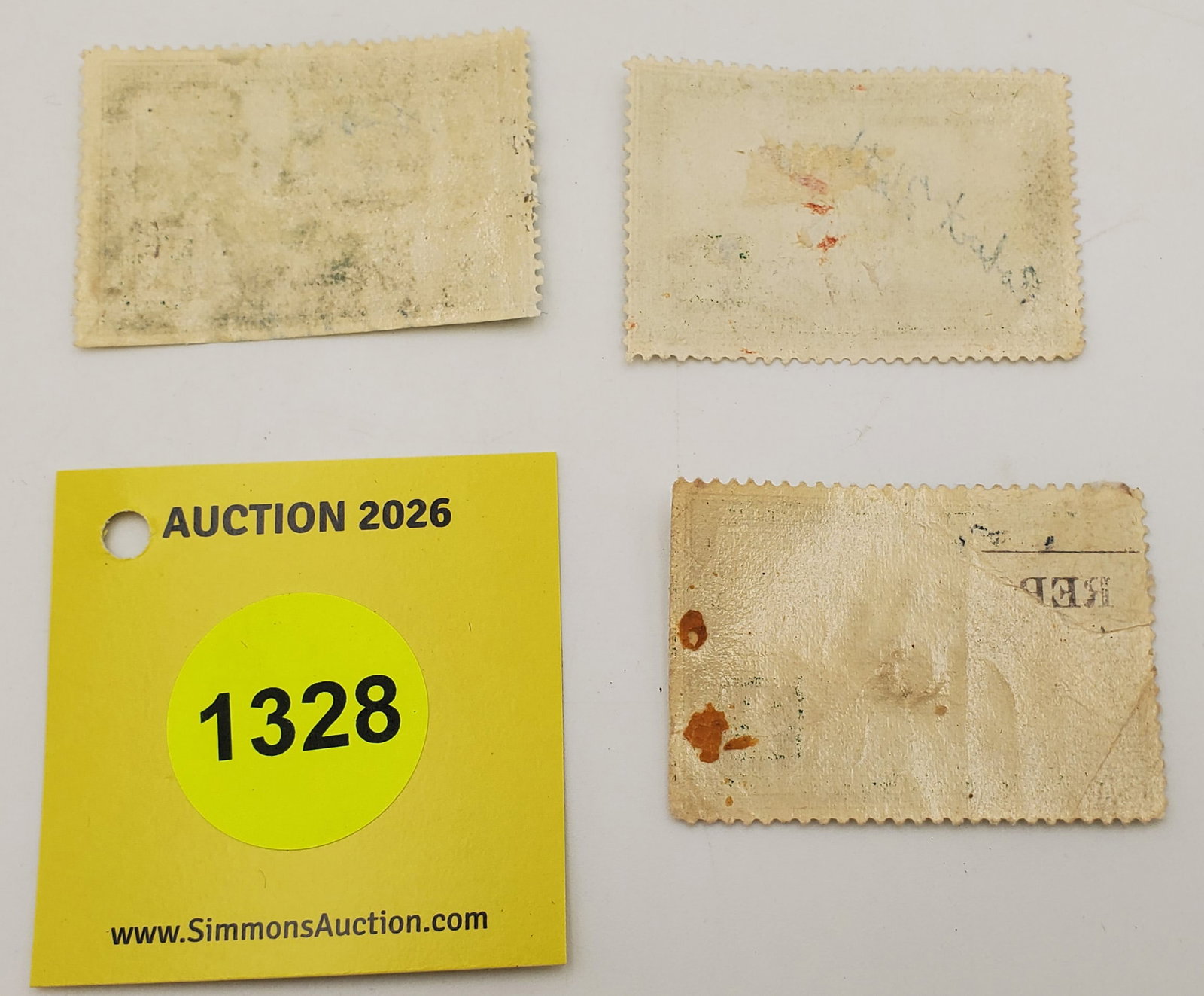 Lot of 3 Migratory Bird Hunting Stamp $1 RW4 (1937-38). Used - 2