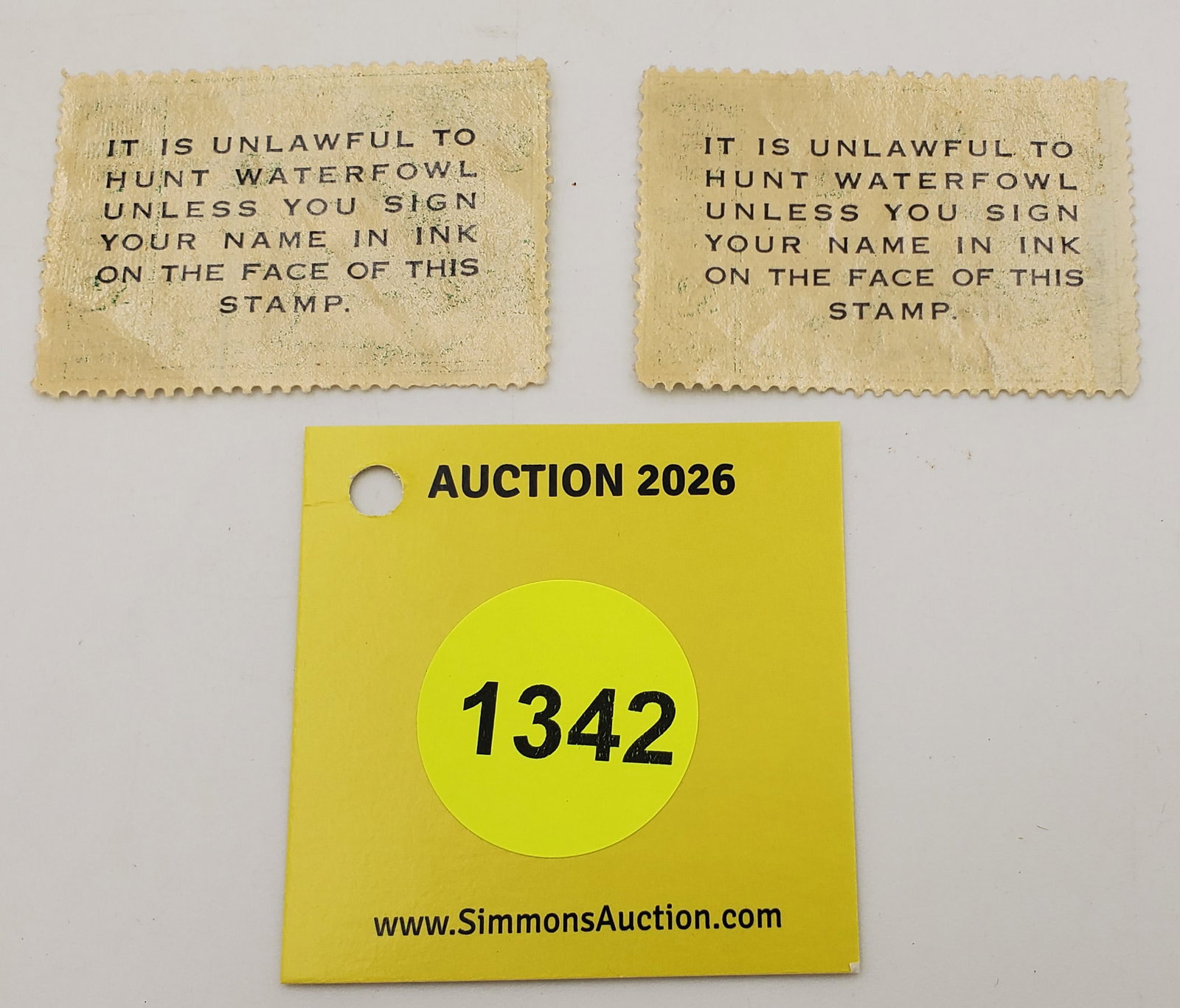 Lot of 2 Migratory Bird Hunting Stamps $2 RW16 (1949-50). Good Unused - 2