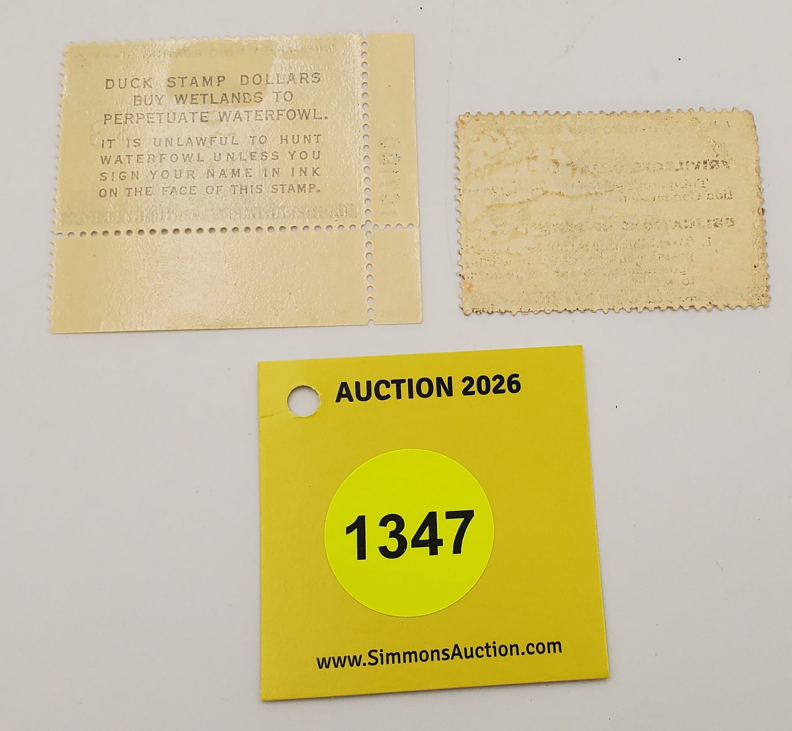 Lot of 2 Migratory Bird Hunting Stamp $3 RW26 (1959-60). One Good and unused, other used #167109 - 2