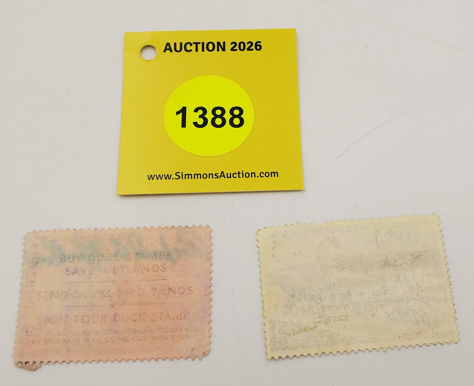 Lot of 2 Migratory Bird Hunting Stamps Both $3 RW?? (1965) (1972). Both used - 2