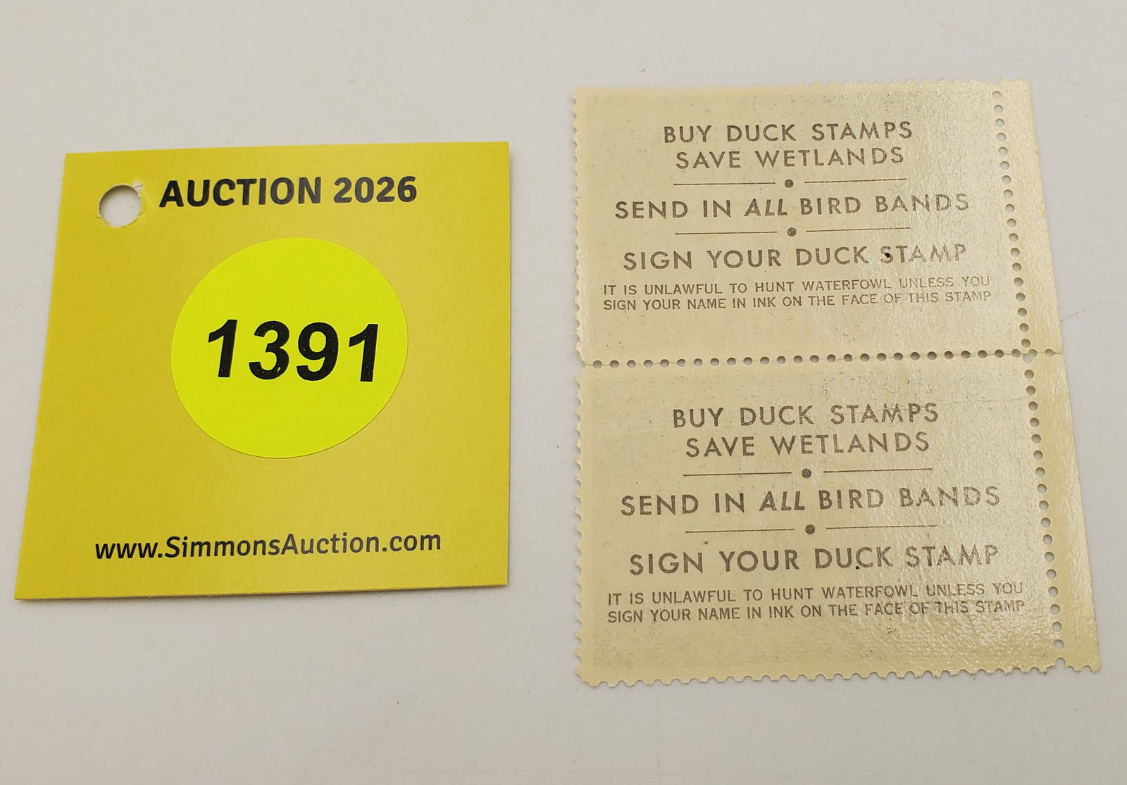 Lot of 2 Migratory Bird Hunting Stamp $7.50 RW?? (1980-1981). Good Unused - 2