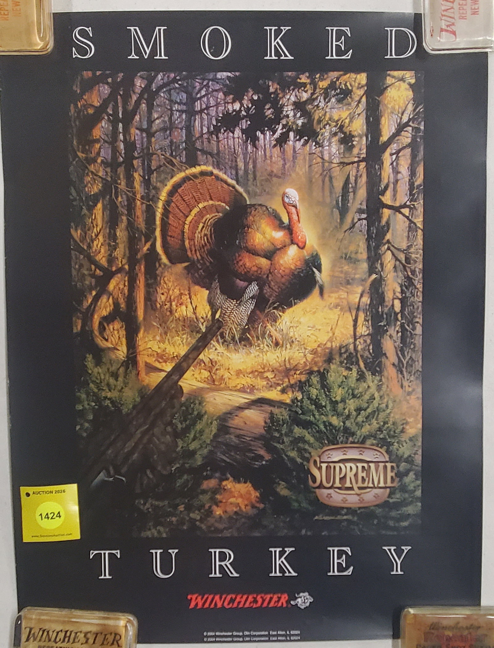 Lot of 2 Winchester Smoked turkey Supreme turkey posters. (1 of 1)