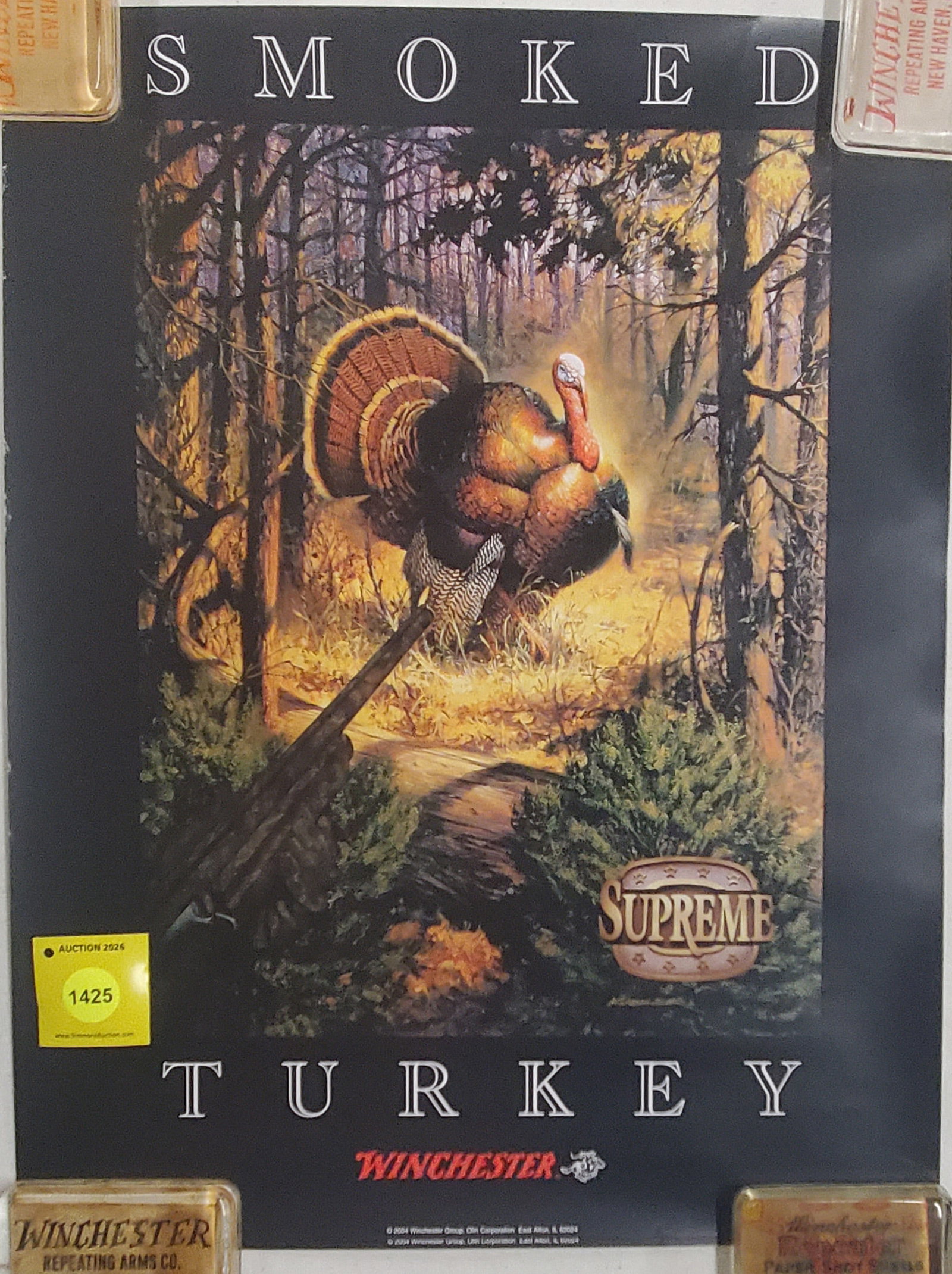 Lot of 2 Winchester Smoked turkey Supreme turkey posters. (1 of 1)