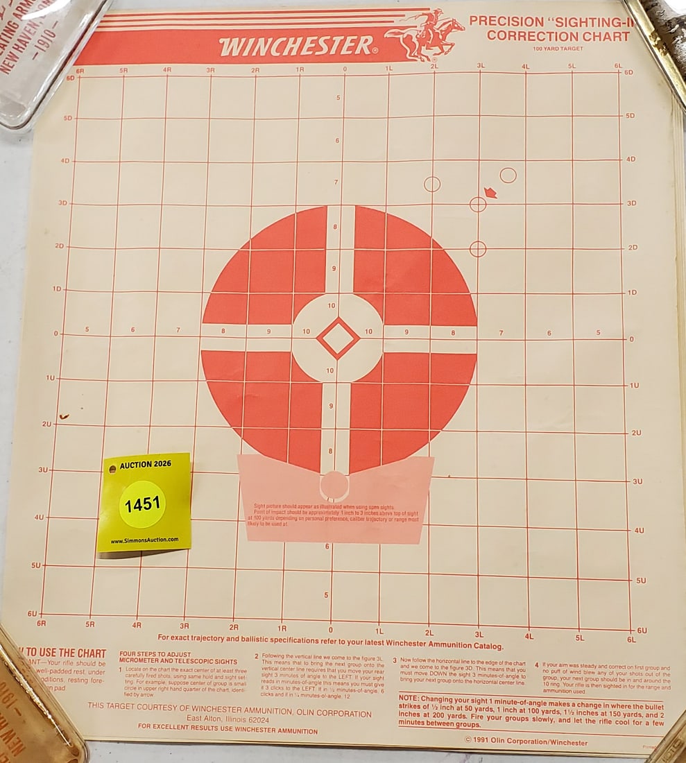 Lot of 4 Winchester Sighting in targets (1 of 1)