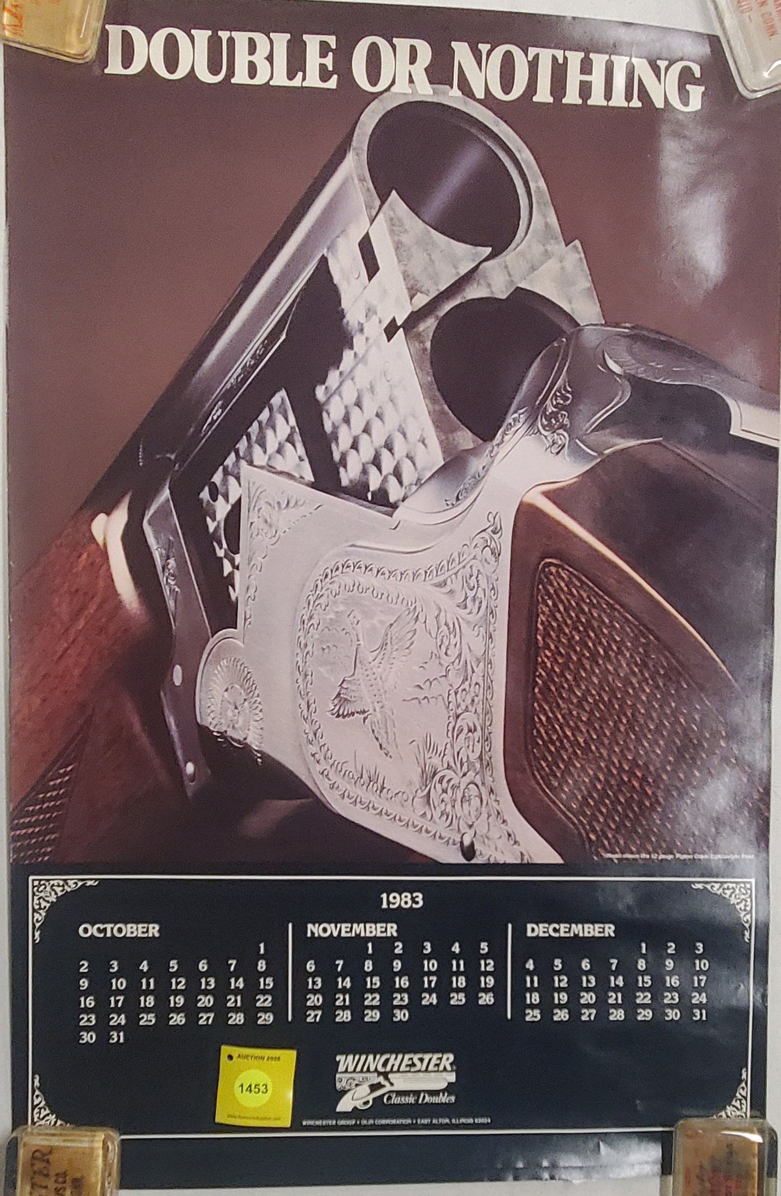 Lot of 2 Winchester Double Firearm 1983 Calander July through December (1 of 1)