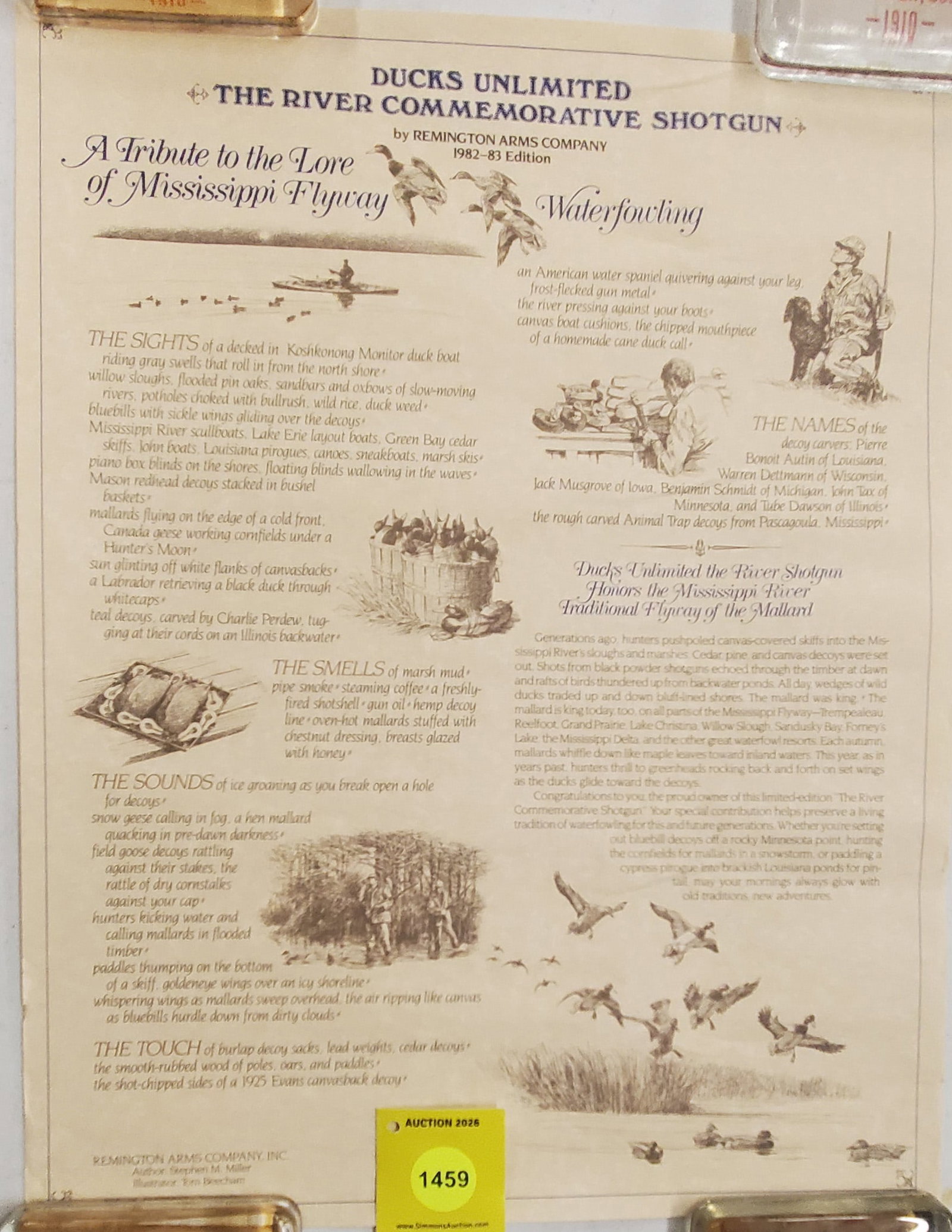 Remington Ducks Unlimited the Rimmer commemorative poster 1982-1983: Remington Ducks Unlimited the Rimmer commemorative poster 1982-1983