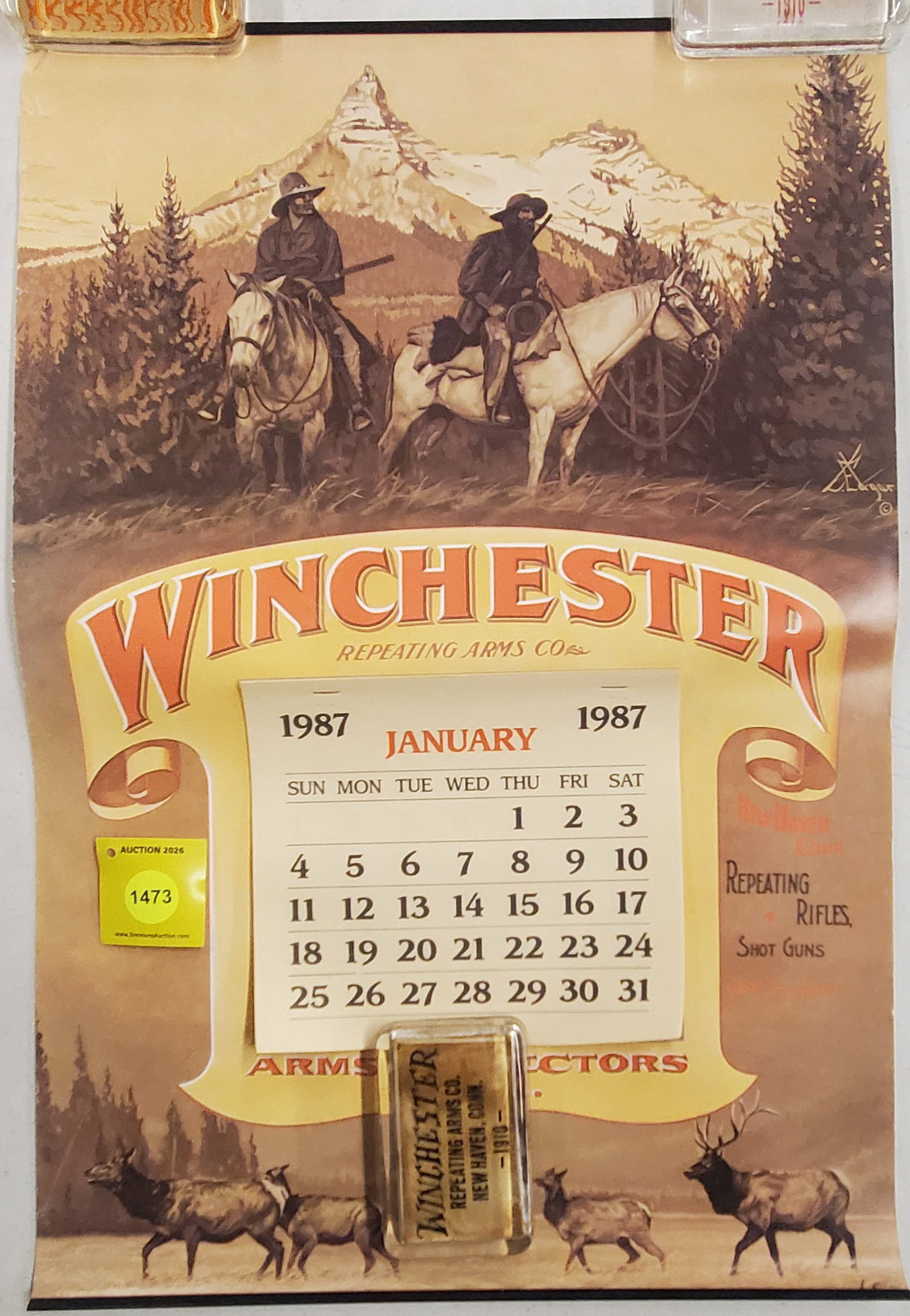 Winchester 1987 Calander: Winchester 1987 Calander