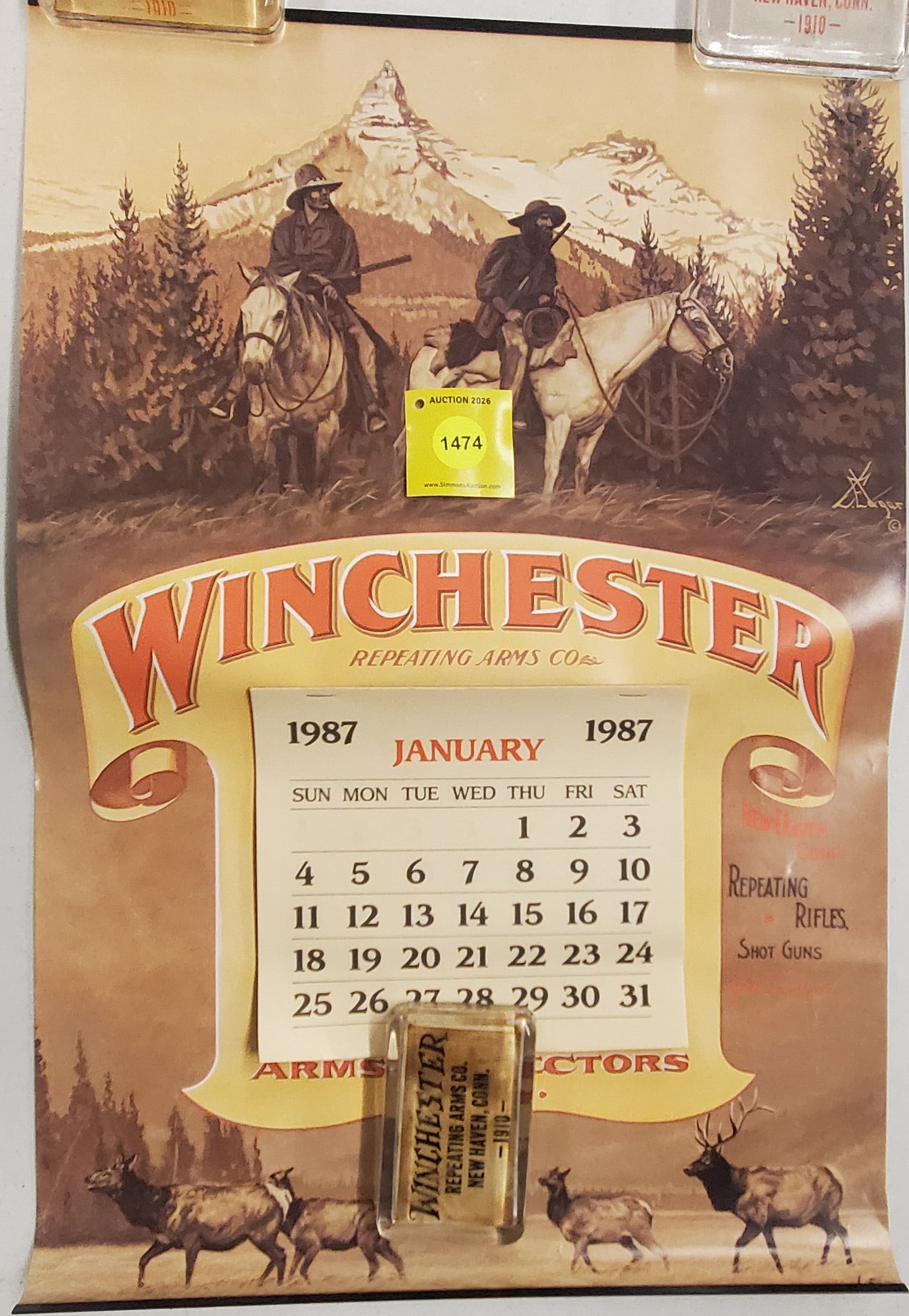 Winchester 1987 Calander: Winchester 1987 Calander