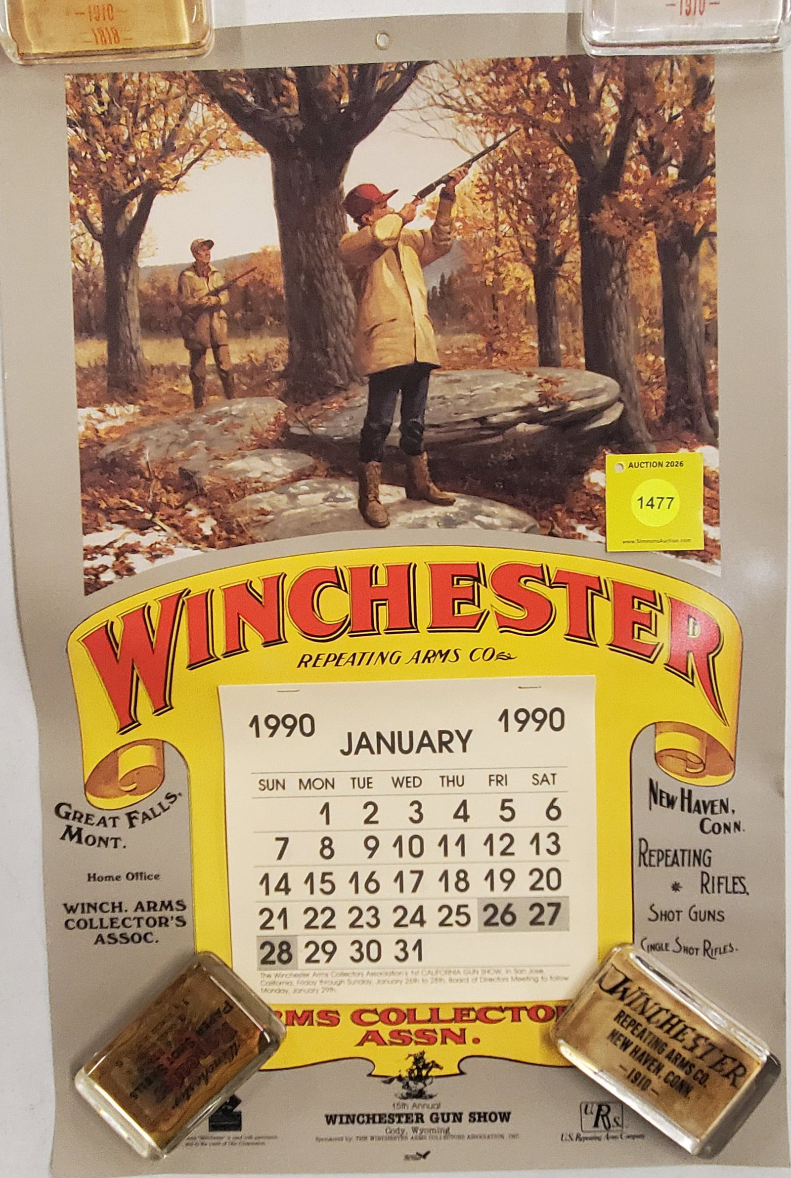 Winchester 1990 Calander poster: Winchester 1990 Calander poster