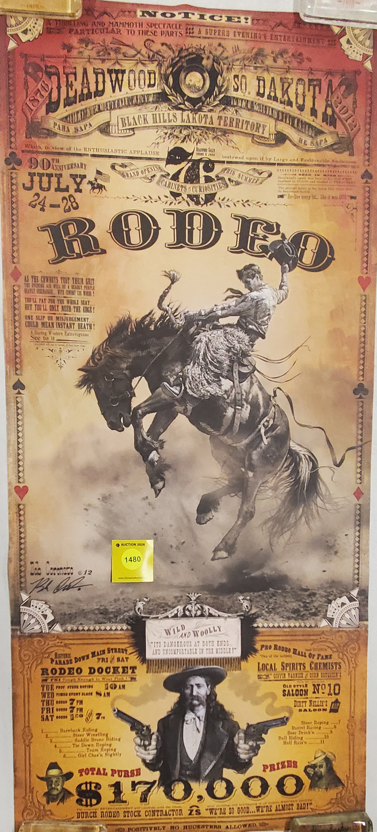Deadwood SD, Buffalo Bill Rodeo advertisement poster (1 of 1)