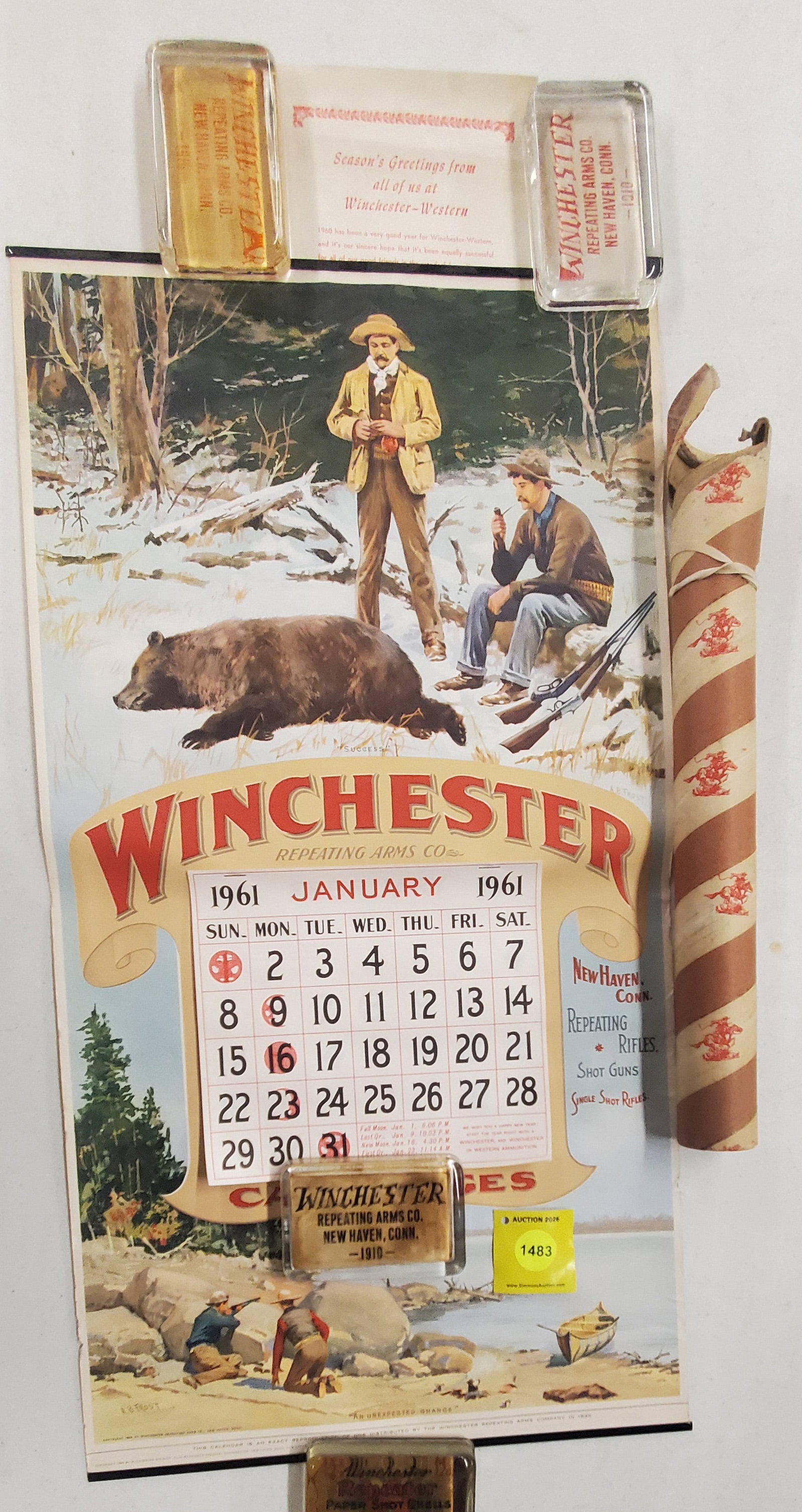 Winchester Success 1961 Calander poster: Winchester Success 1961 Calander poster