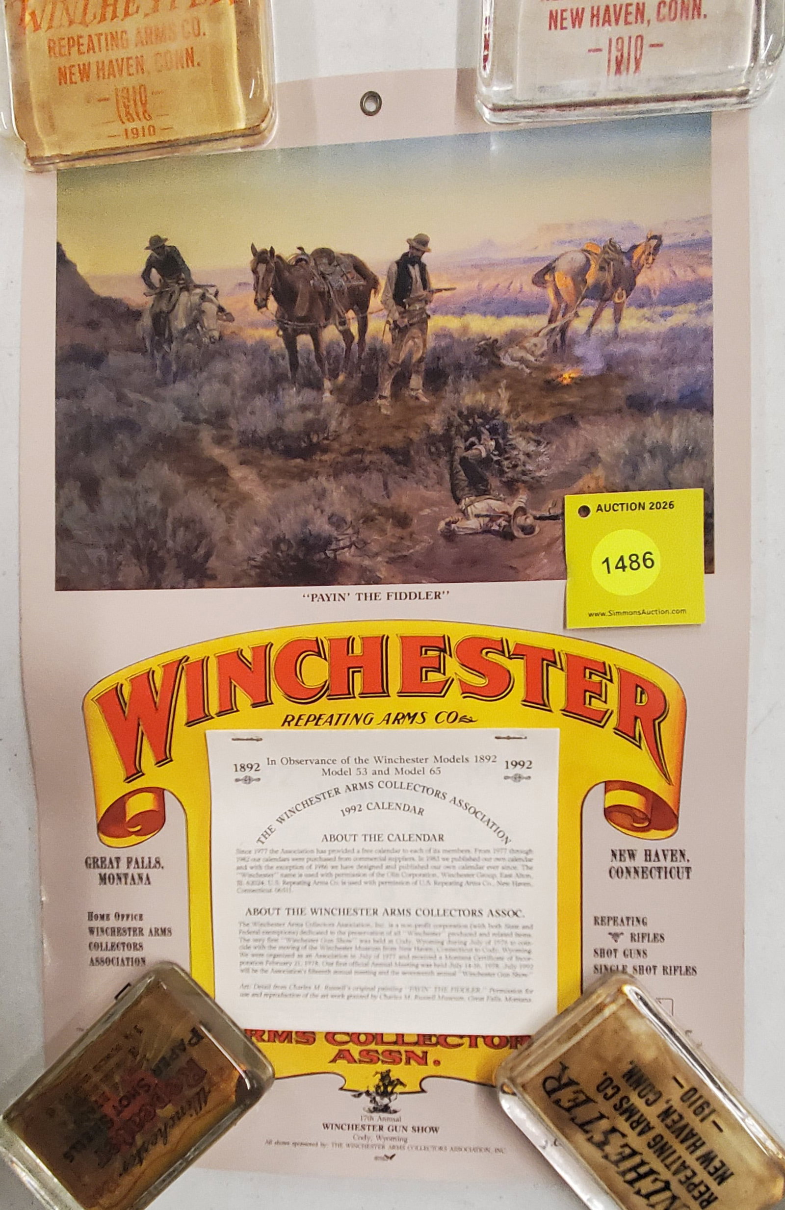 Winchester hay and the fiddler 1992 calendar poster: Winchester hay and the fiddler 1992 calendar poster