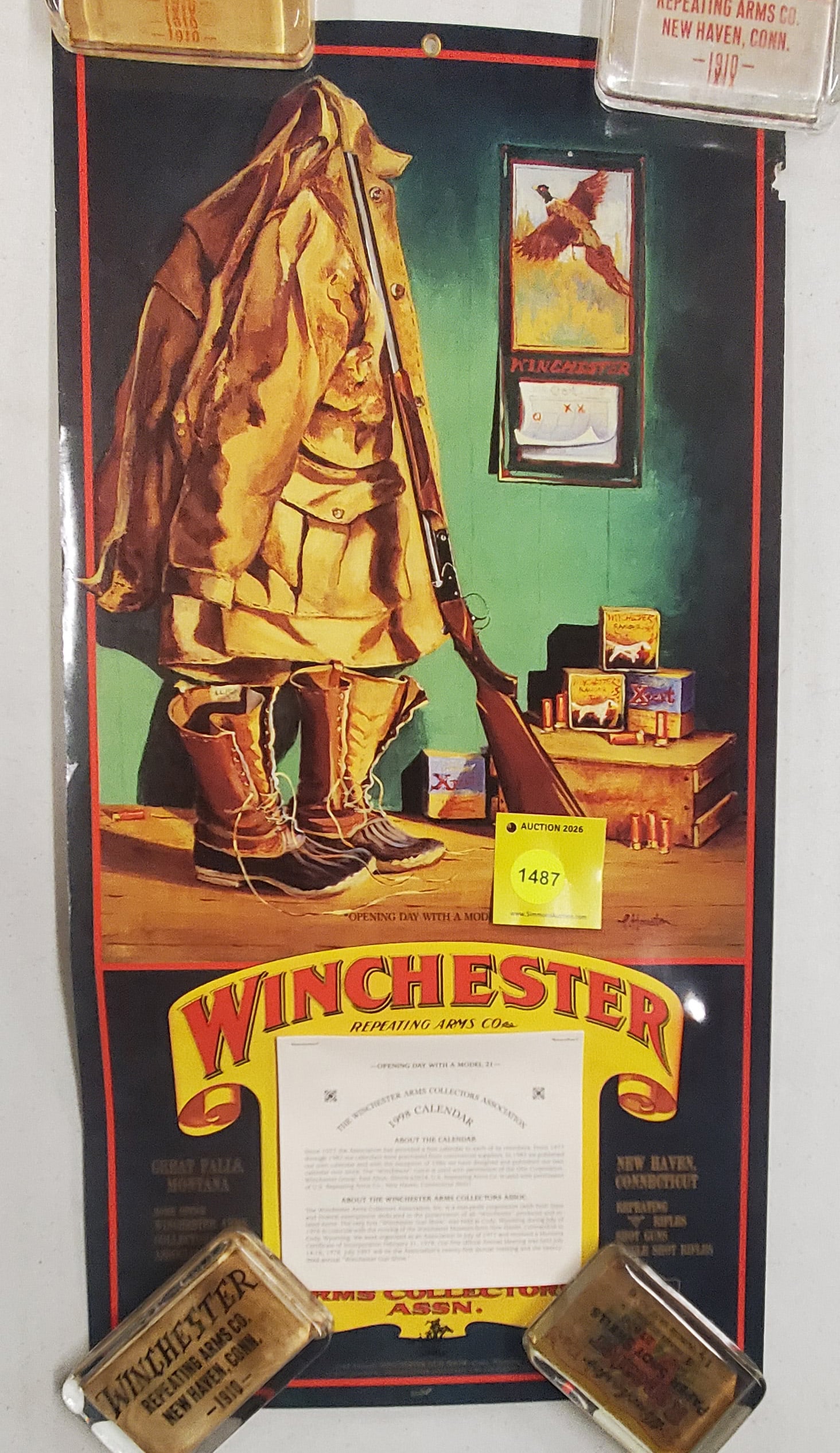Winchester opening day with a model 21 1988 Calander: Winchester opening day with a model 21 1988 Calander