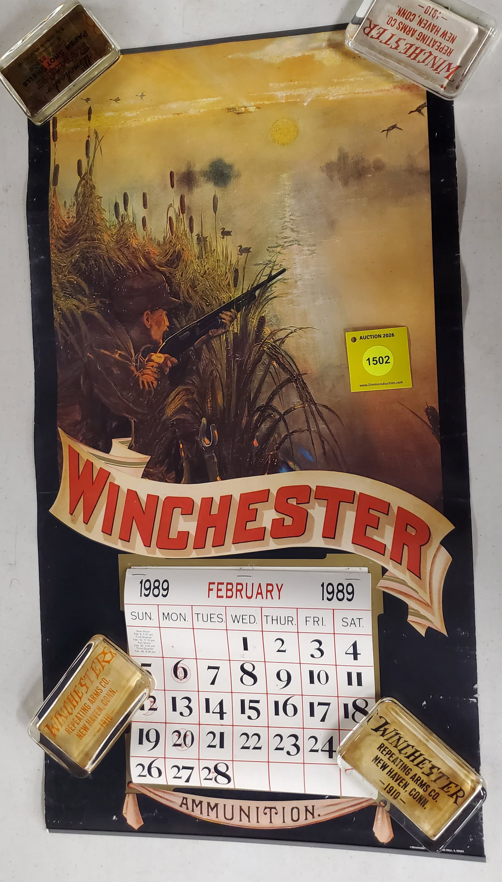 Winchester 1989 poster calendar: Winchester 1989 poster calendar