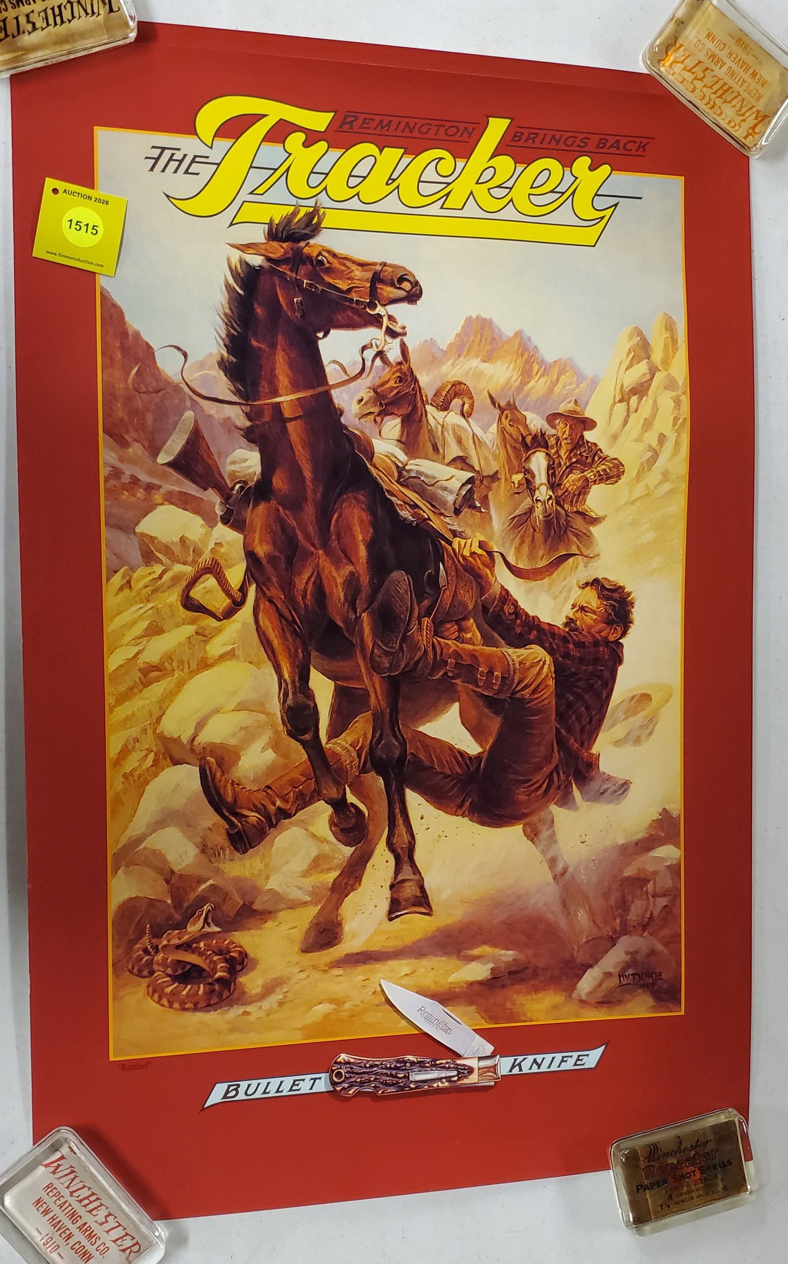 Lot of 2, Remington Tracker Bullet Knife poster (1 of 1)