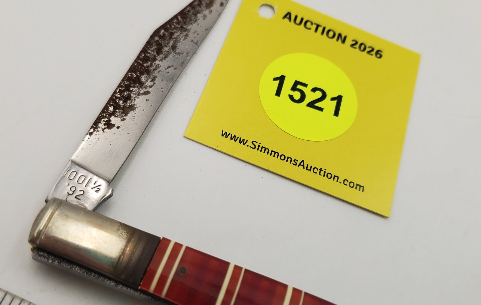 Pocket Knife: Winchester W15-100-1/2-92, 1-Blade, Goldstone Handle w/ Black Box (GS), Ha some cor... - 4