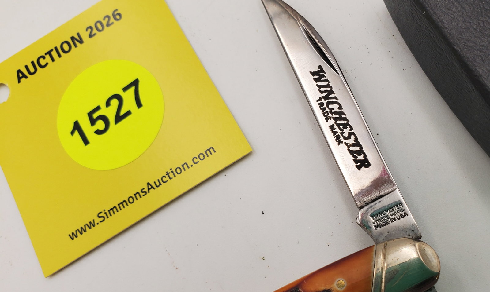 Pocket Knife: Winchester W15-2935-S-91, 2-Blade, Stag Handle w/ Black Box (GS) - 2