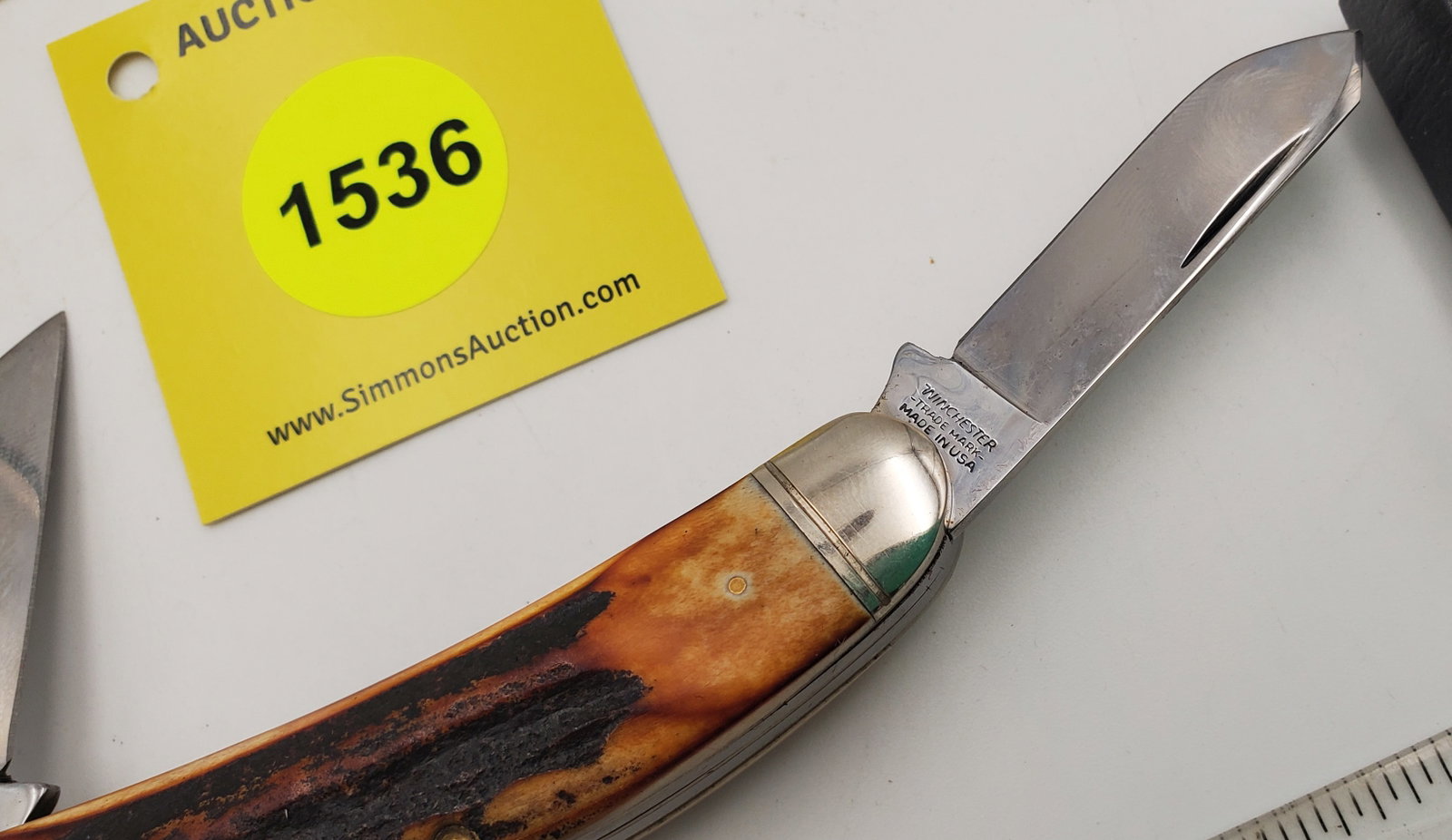 Pocket Knife: Winchester "Sowbelly Stockman" W15-3949-S-91, 3-Blade, Stag Handle w/ Black Box (GS... - 3