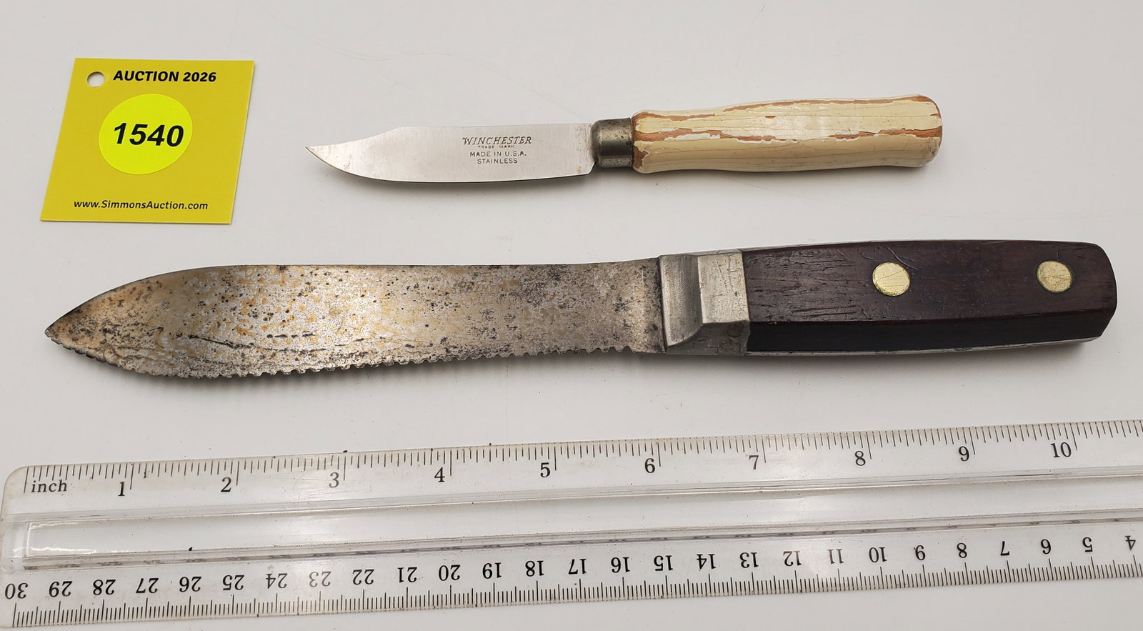 Lot of 2, Winchester straight blade knives (1 of 3)