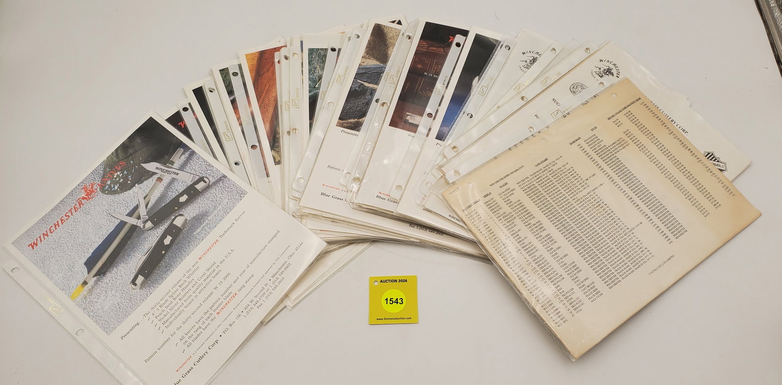 Binder of Pocket Knives Advertising Flyers (1 of 1)