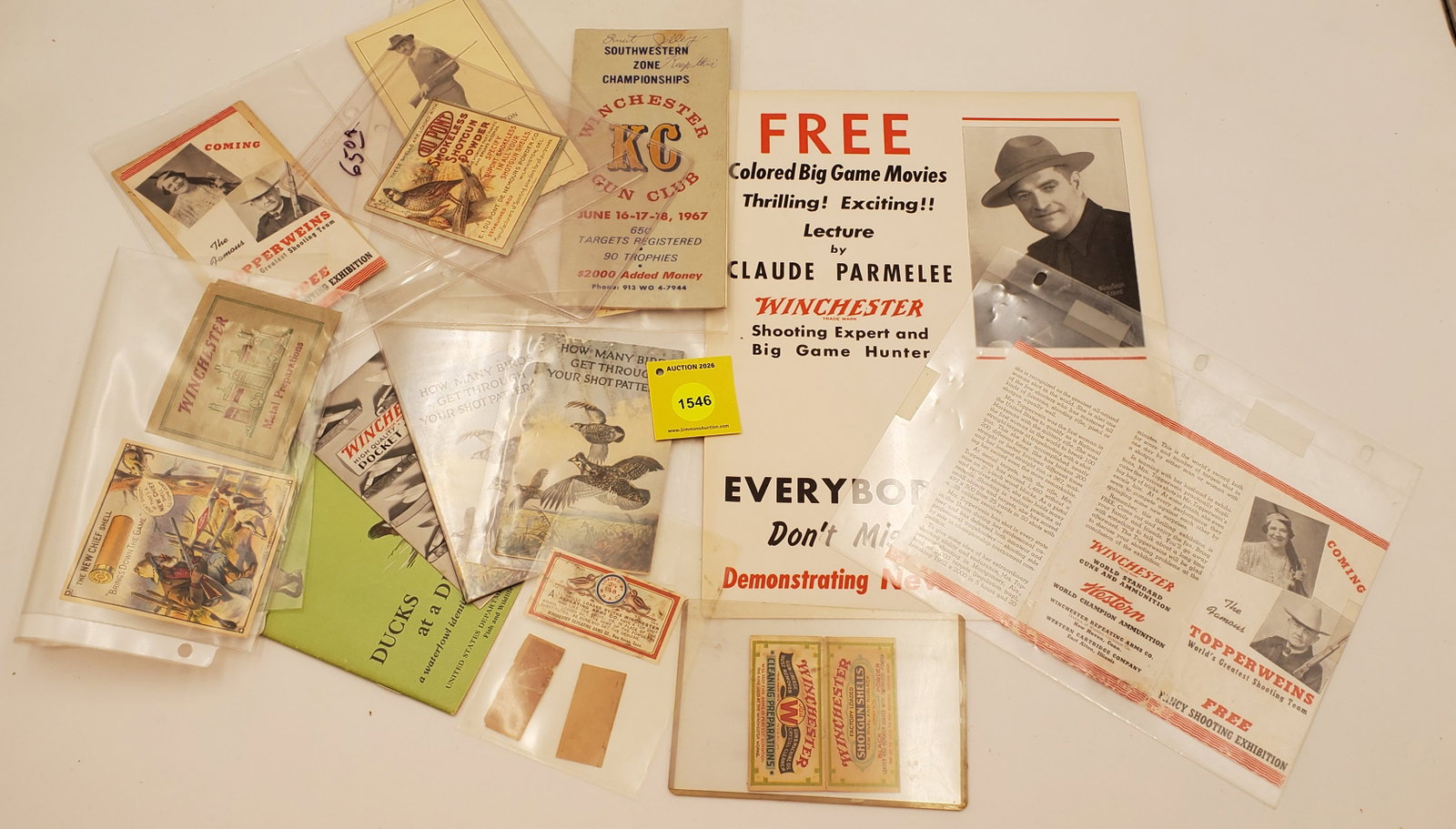 Lot of 10, Misc Winchester Advertising Items (1 of 1)