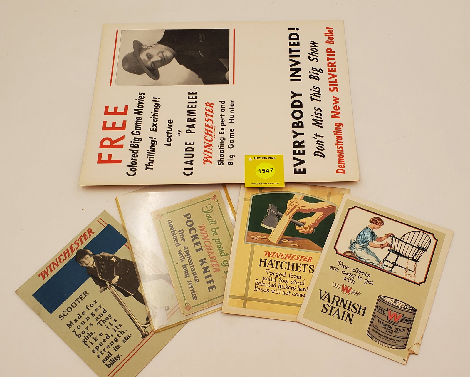 Lot of 5, Misc Winchester Advertising Items (1 of 1)