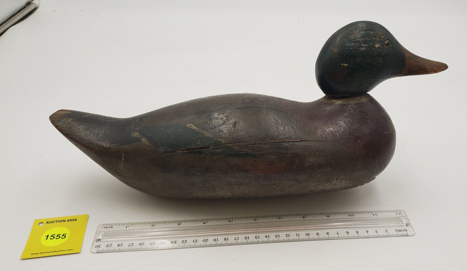 Decoy, wooden Mason Mallard Drake (1 of 3)