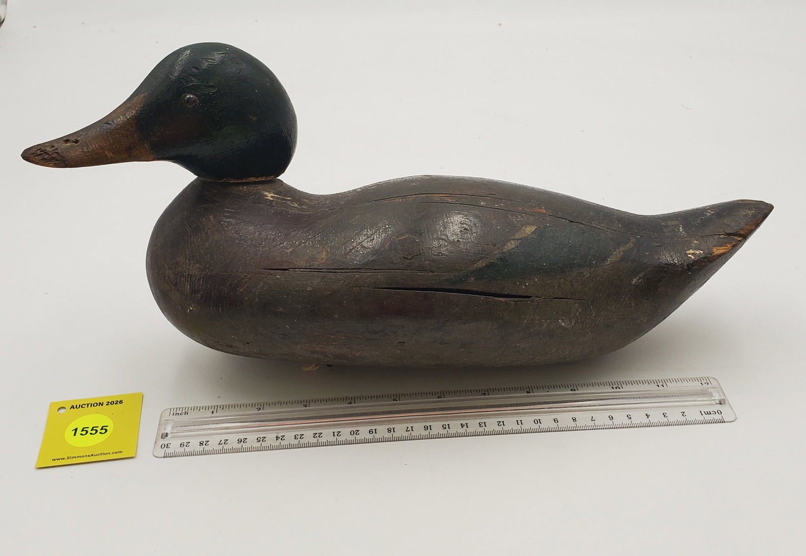 Decoy, wooden Mason Mallard Drake - 3