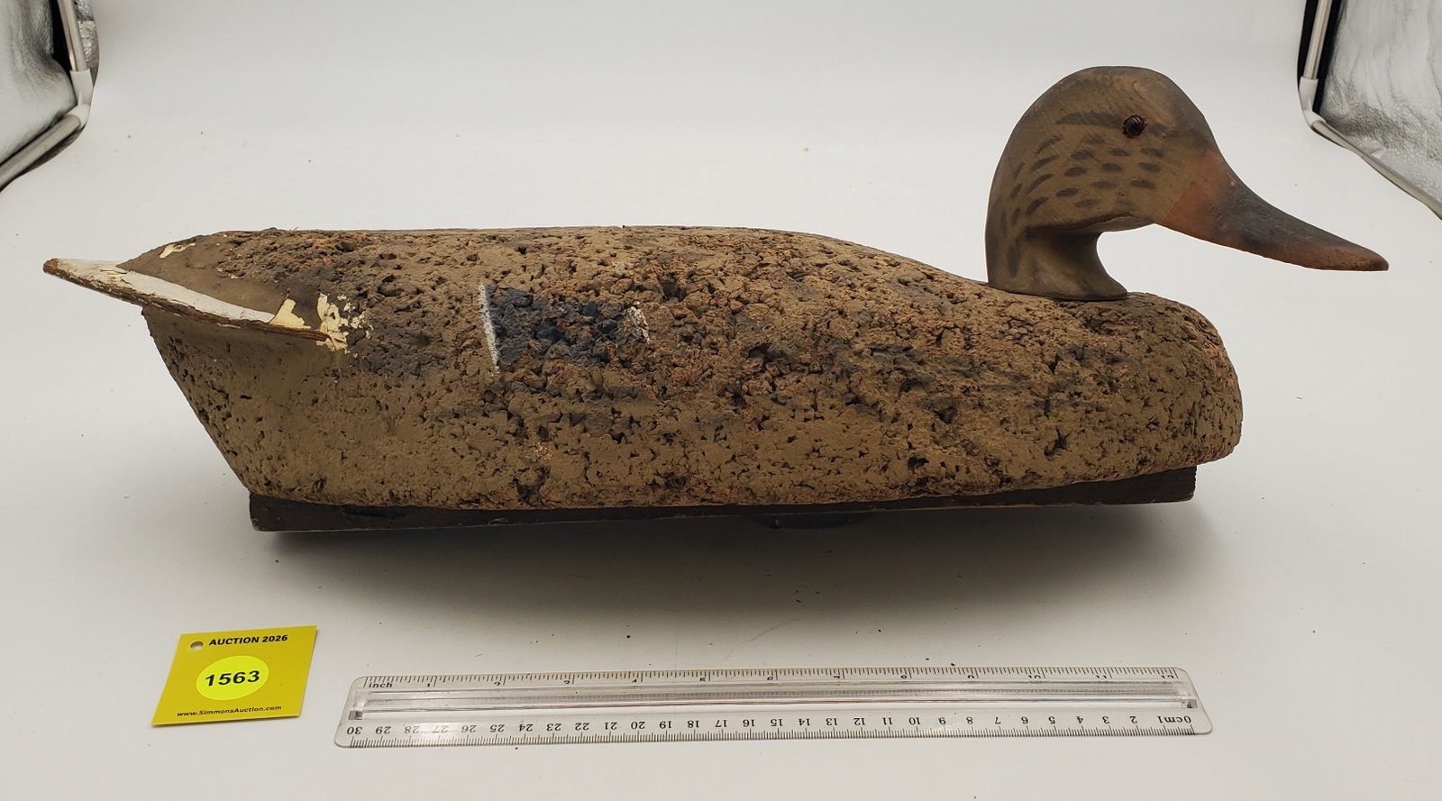 Decoy, duck with cork body and wooden carved head (1 of 3)