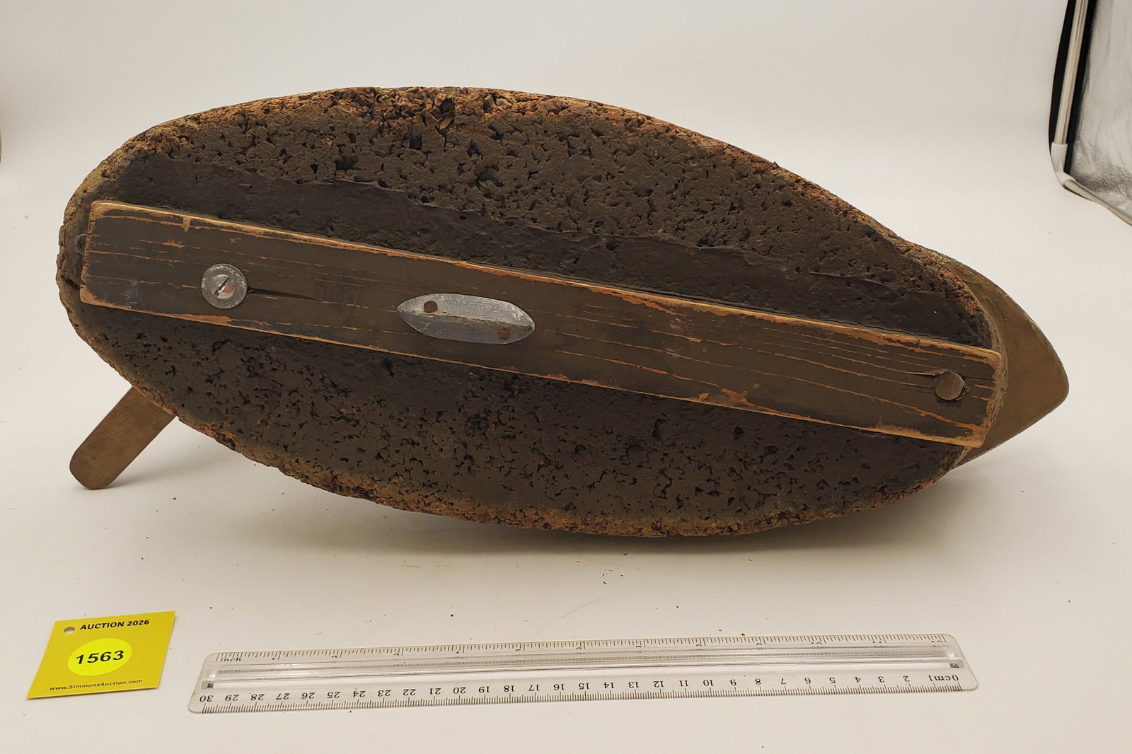 Decoy, duck with cork body and wooden carved head - 3