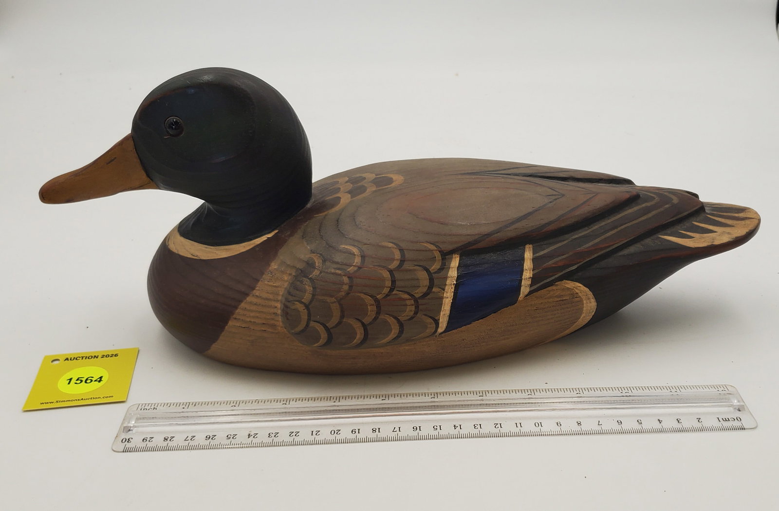 Decoy, wooden mallard duck, Ducks Unlimited Exclusive Edition 2/150 signed by T.J. Hooker: Decoy, wooden mallard duck, Ducks Unlimited Exclusive Edition 2/150 signed by T.J. Hooker