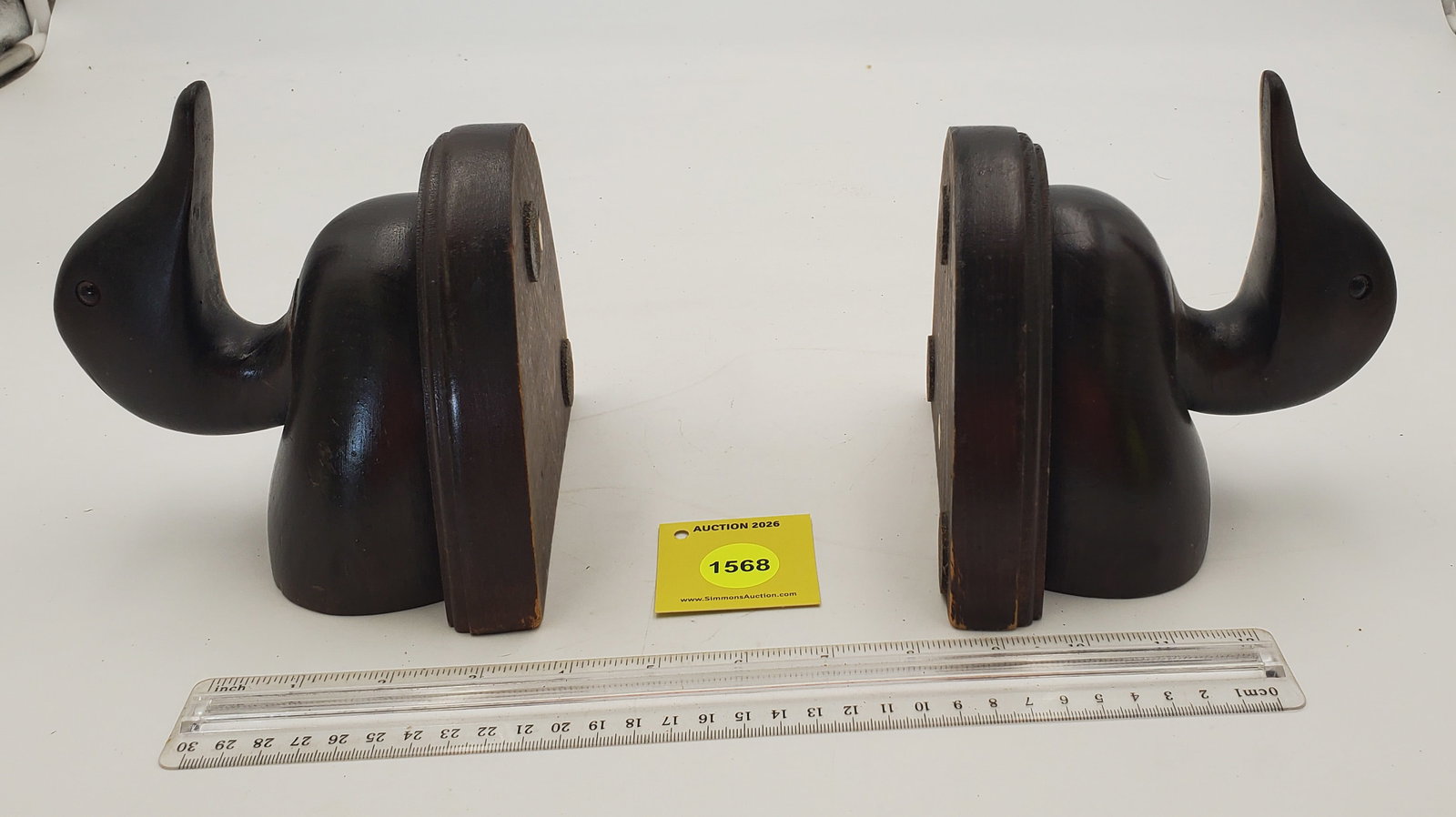Cornwall Wood Products duck bookends: Cornwall Wood Products duck bookends