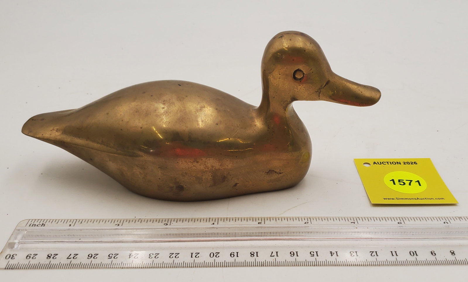 Solid brass duck figurine (1 of 3)