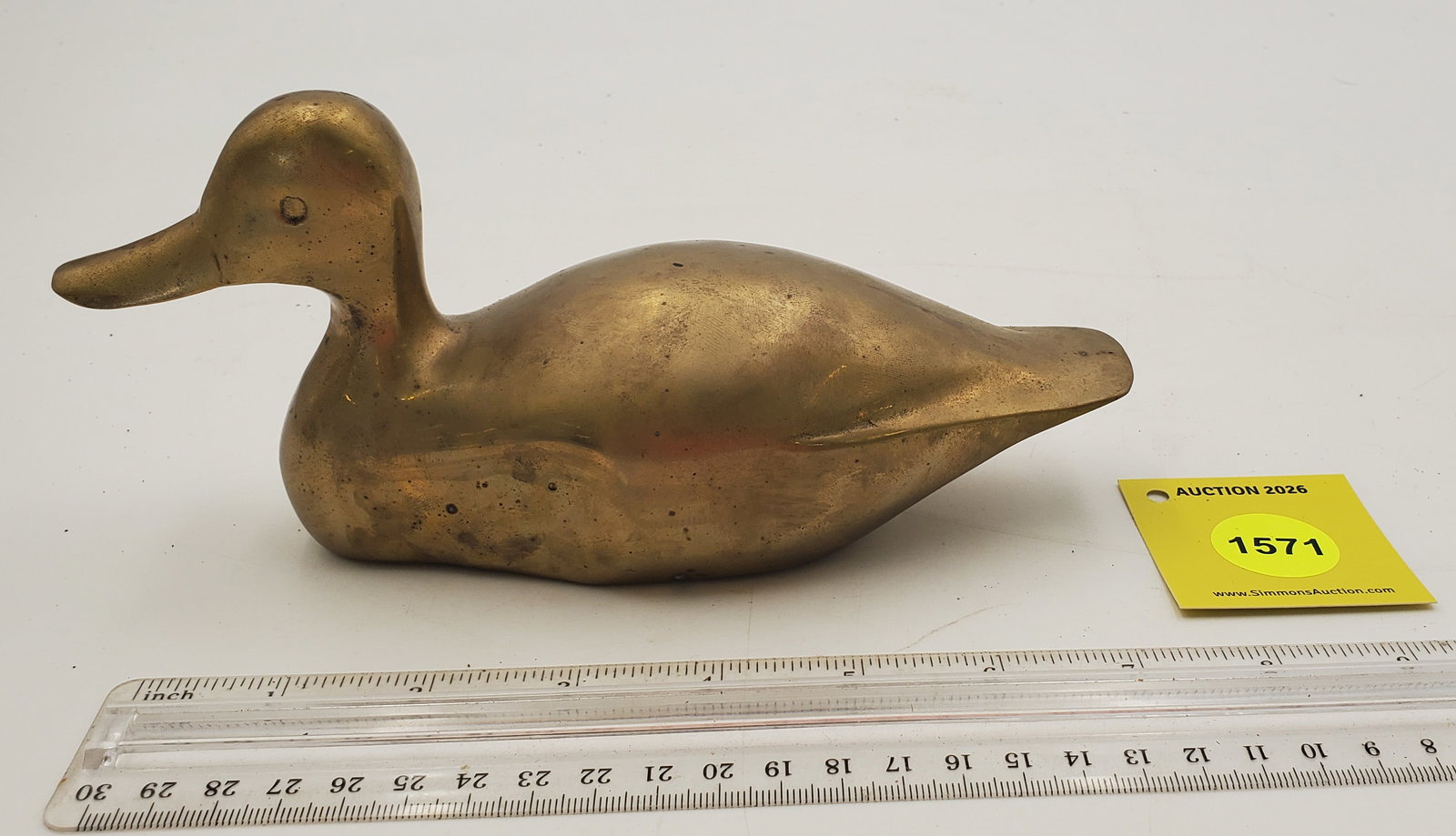 Solid brass duck figurine - 2