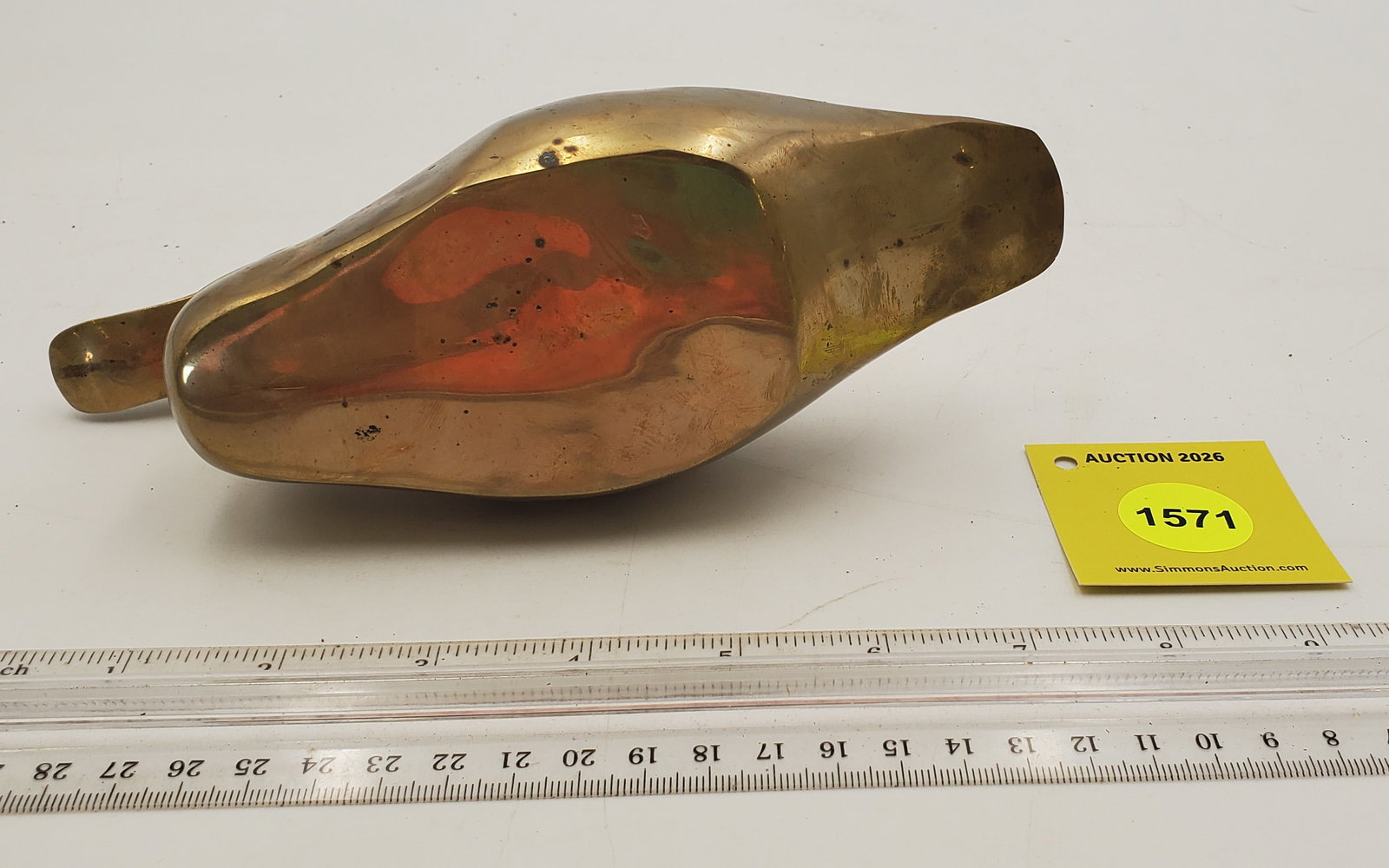 Solid brass duck figurine - 3