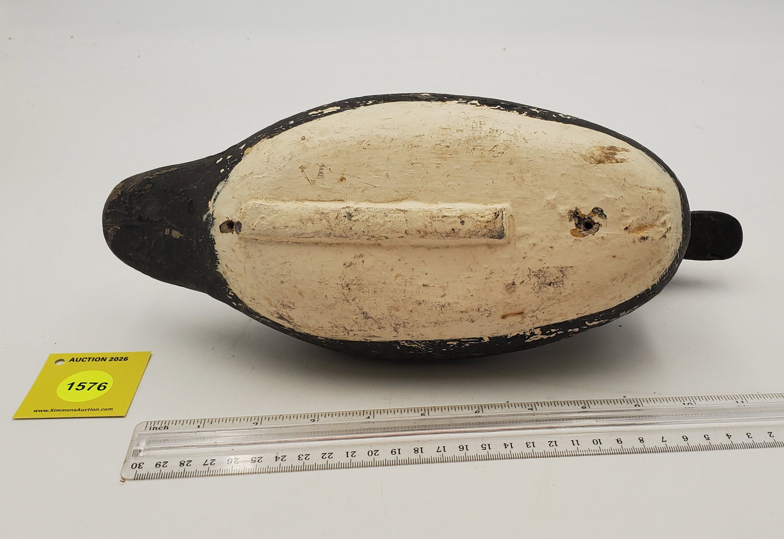 Decoy, wooden black duck - 3