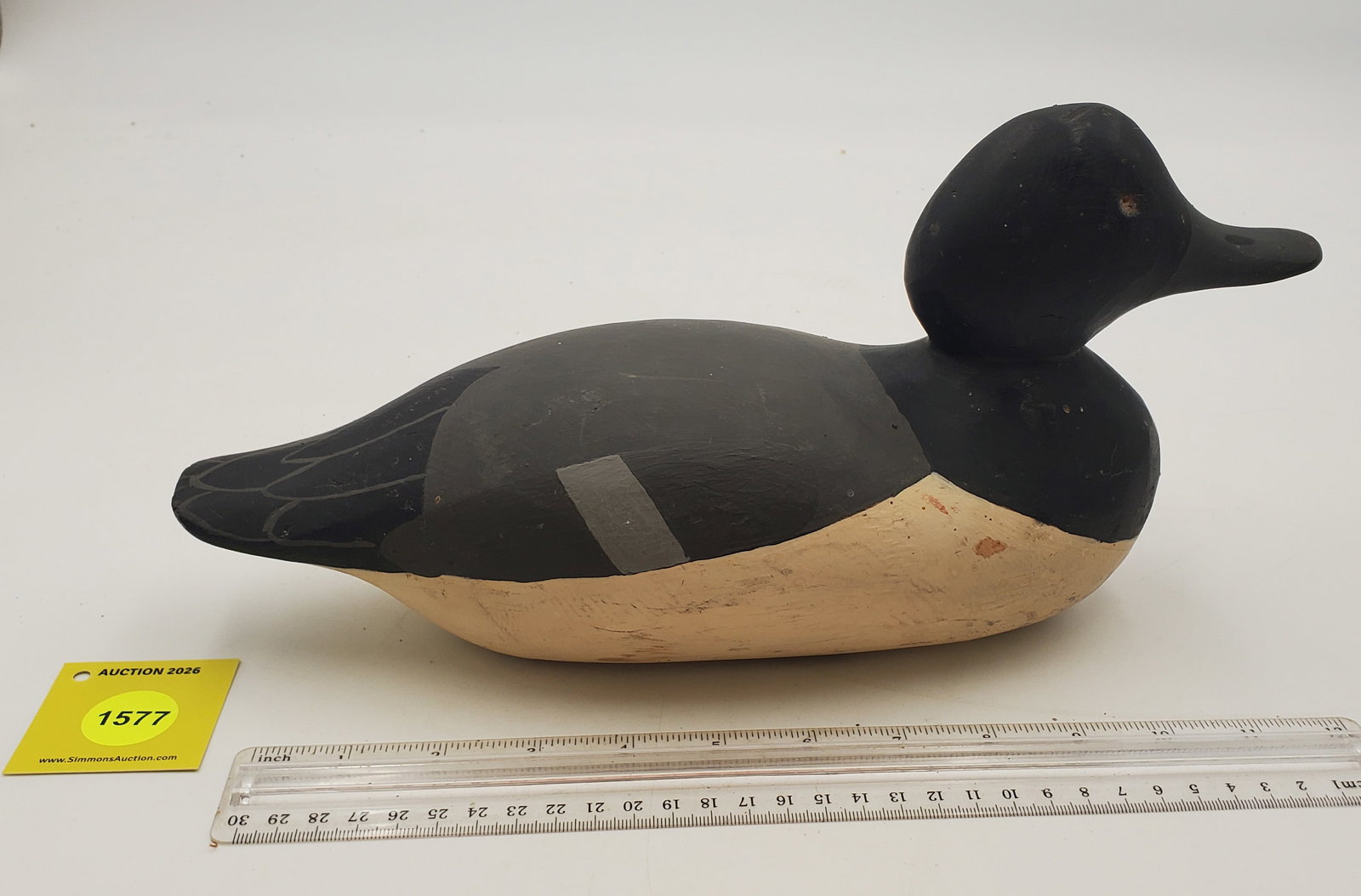 Decoy, wooden Bluebill duck (1 of 3)